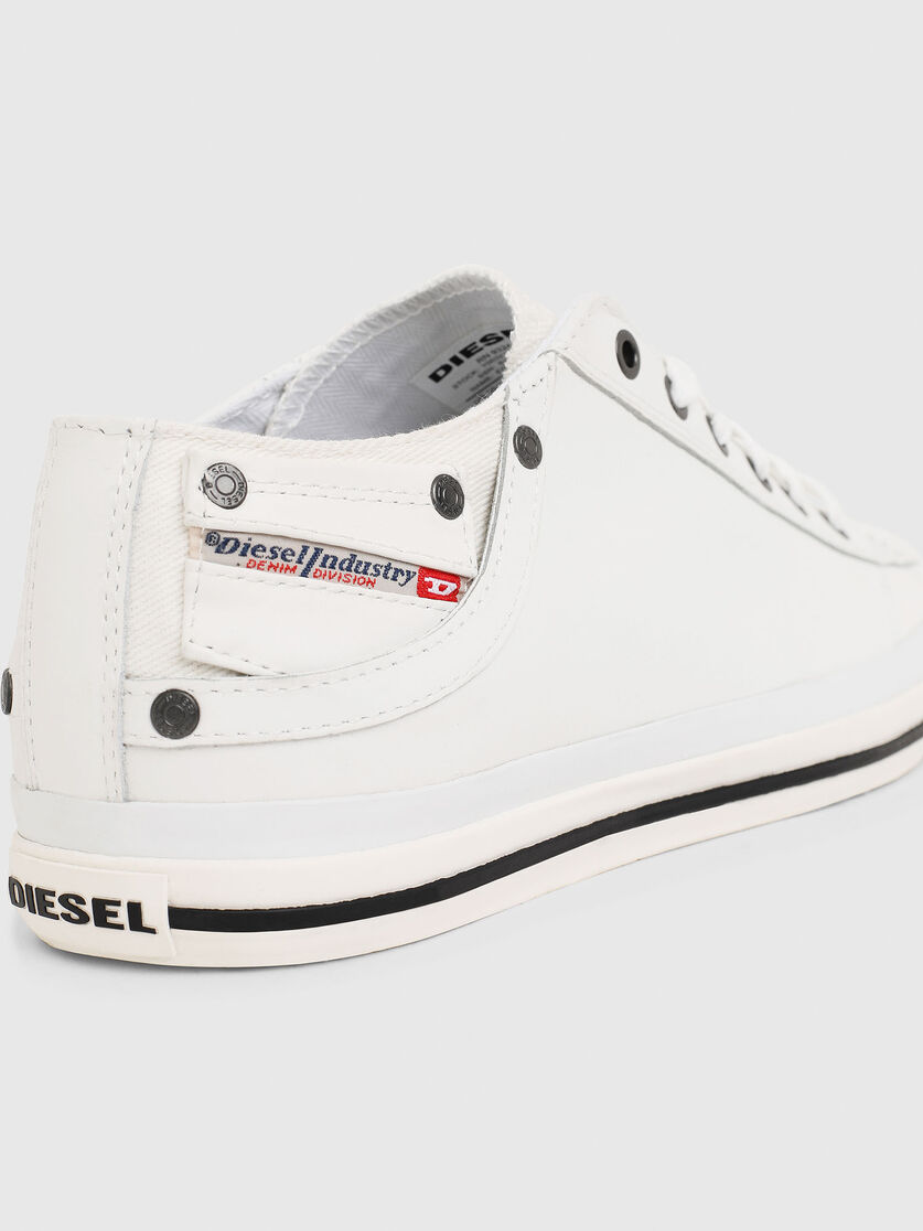 Exposure Low I Men Leather And Canvas Sneakers With Pocket Diesel
