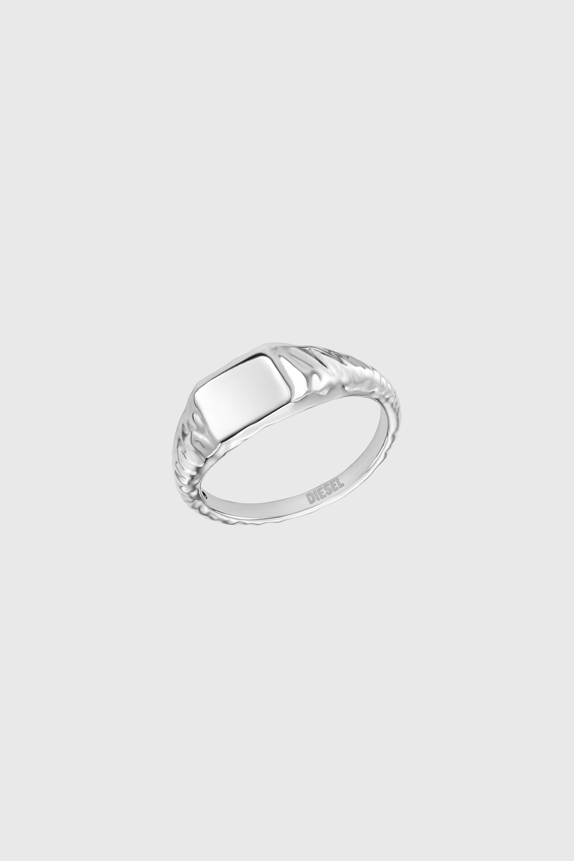 Diesel - DX1731040, Bague chevali&egrave;re en acier inoxydable Mixte in Gris argent&eacute; - 1
