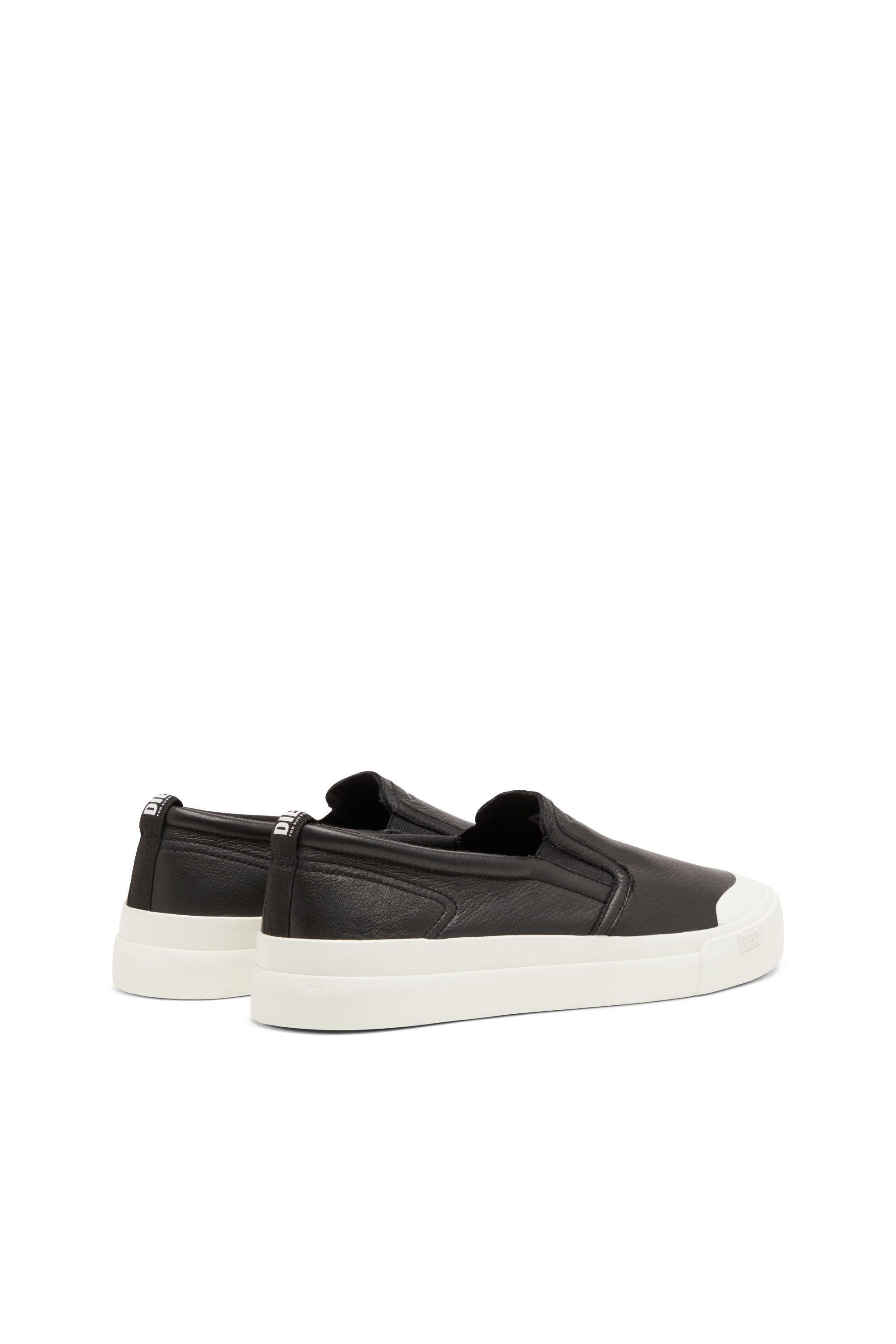 Men s S Athos Slip on sneakers in plain leather Black Diesel