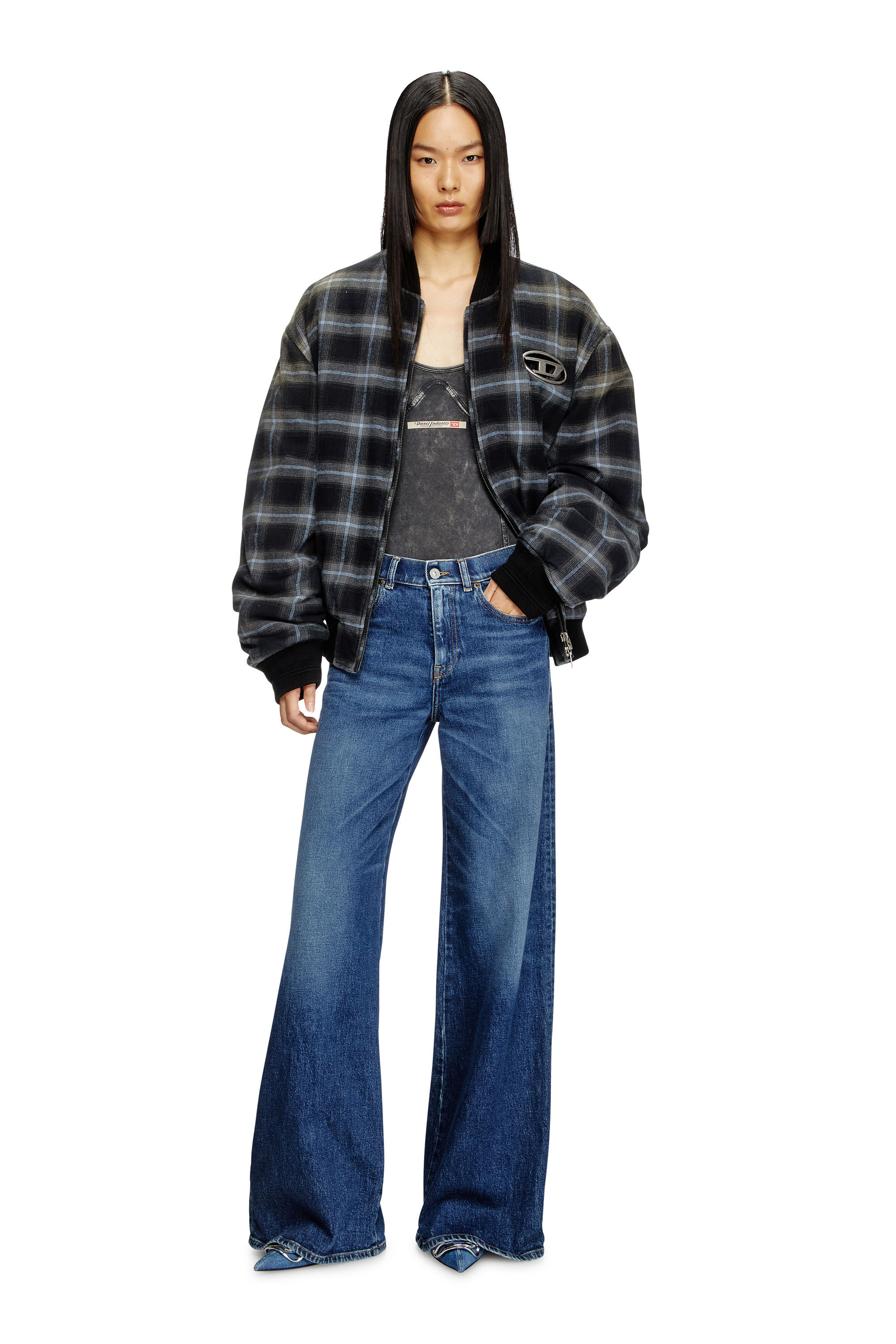 Diesel - Flare Jeans 1978 D-Akemi 09L21 Femme, Bleu Foncé - Image 1