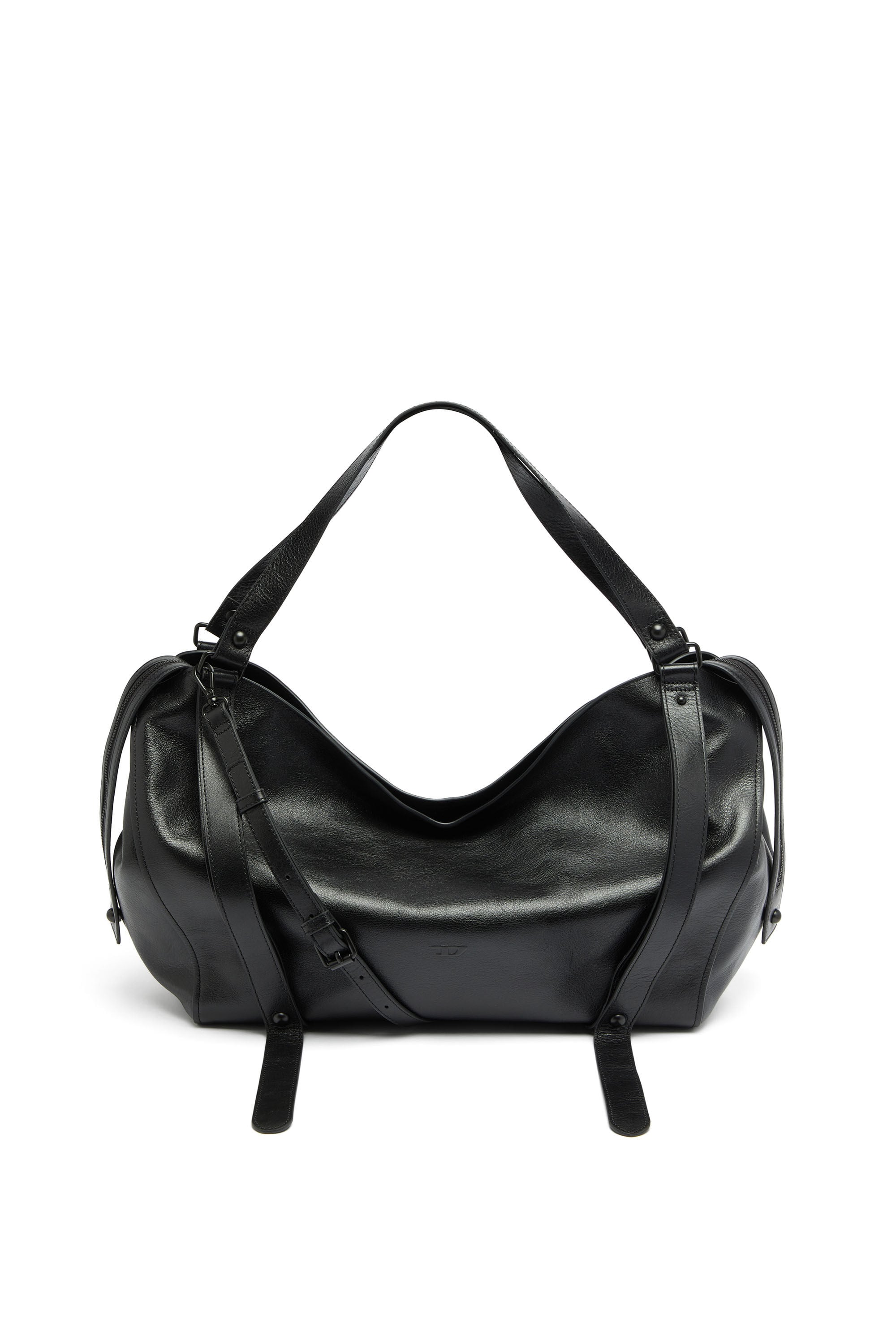 Diesel - D-ONE TOPHANDLE L, D-One-Sac large &agrave; poign&eacute;e sup&eacute;rieure en cuir Mixte in Noir - 1