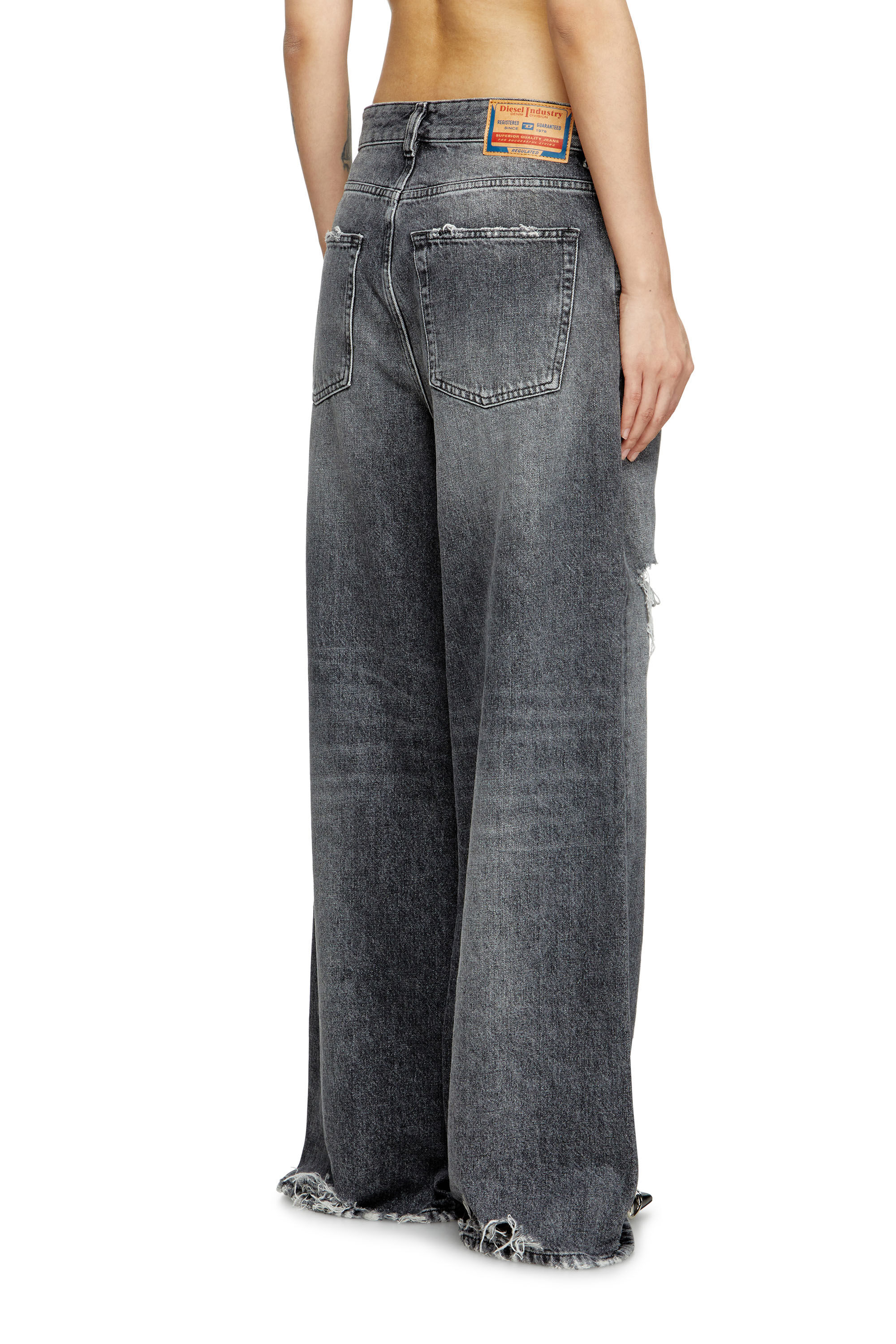 パンツ DIESEL Relaxed Jeans 1996 D-Sire 09j96 Women's Relaxed Jeans | Black/Dark grey | Diesel 1996 D-Sire