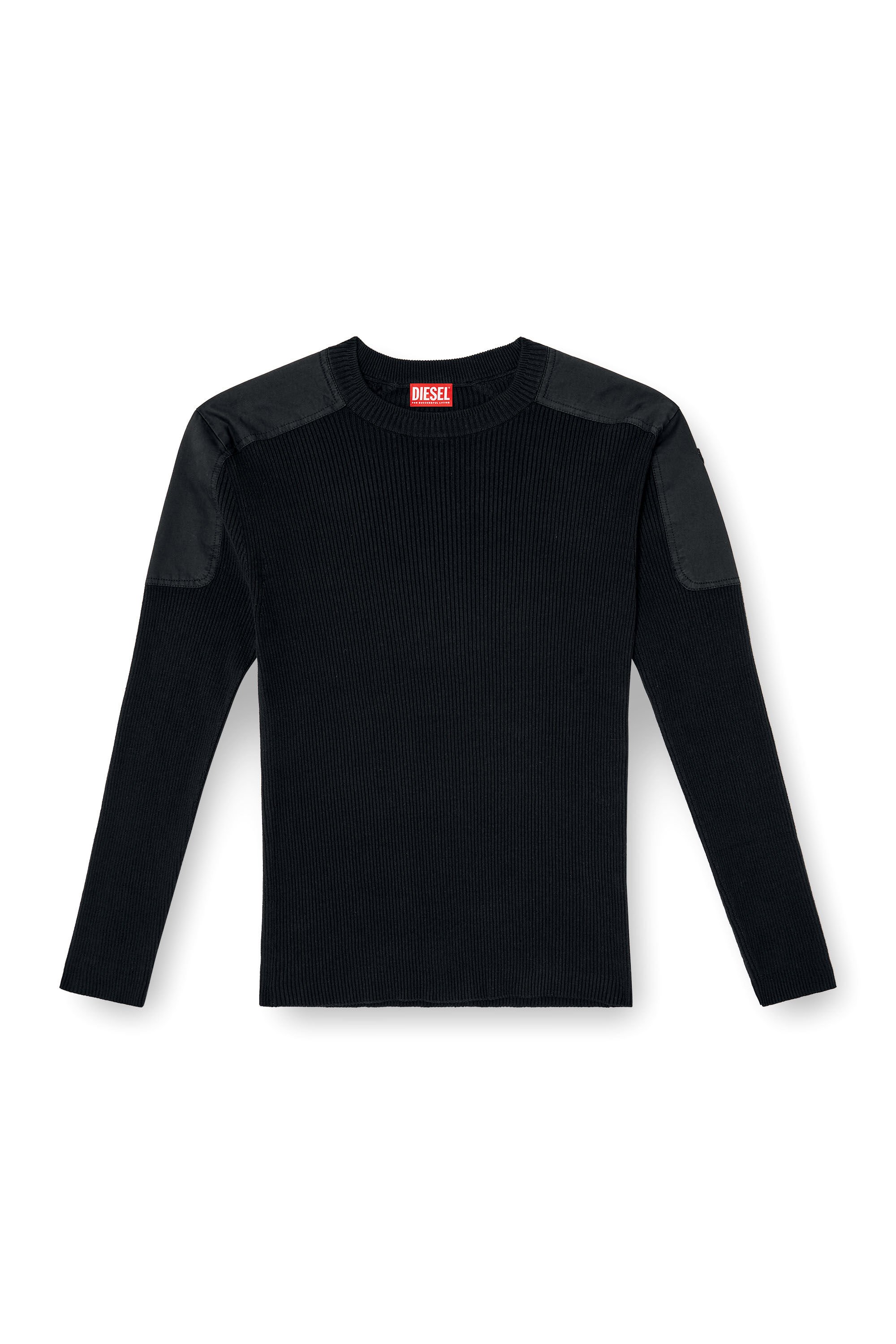 Diesel - K-MARTIN, Pull côtelé avec empiècements aux épaules Homme in ToBeDefined - 2