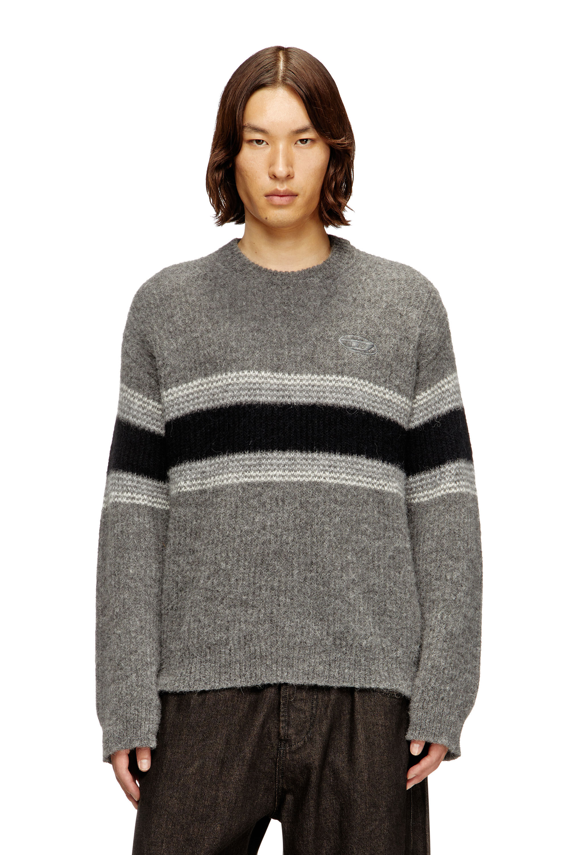 Diesel - K-SOREN, Striped jumper in alpaca blend Homme in Polychrome - 3