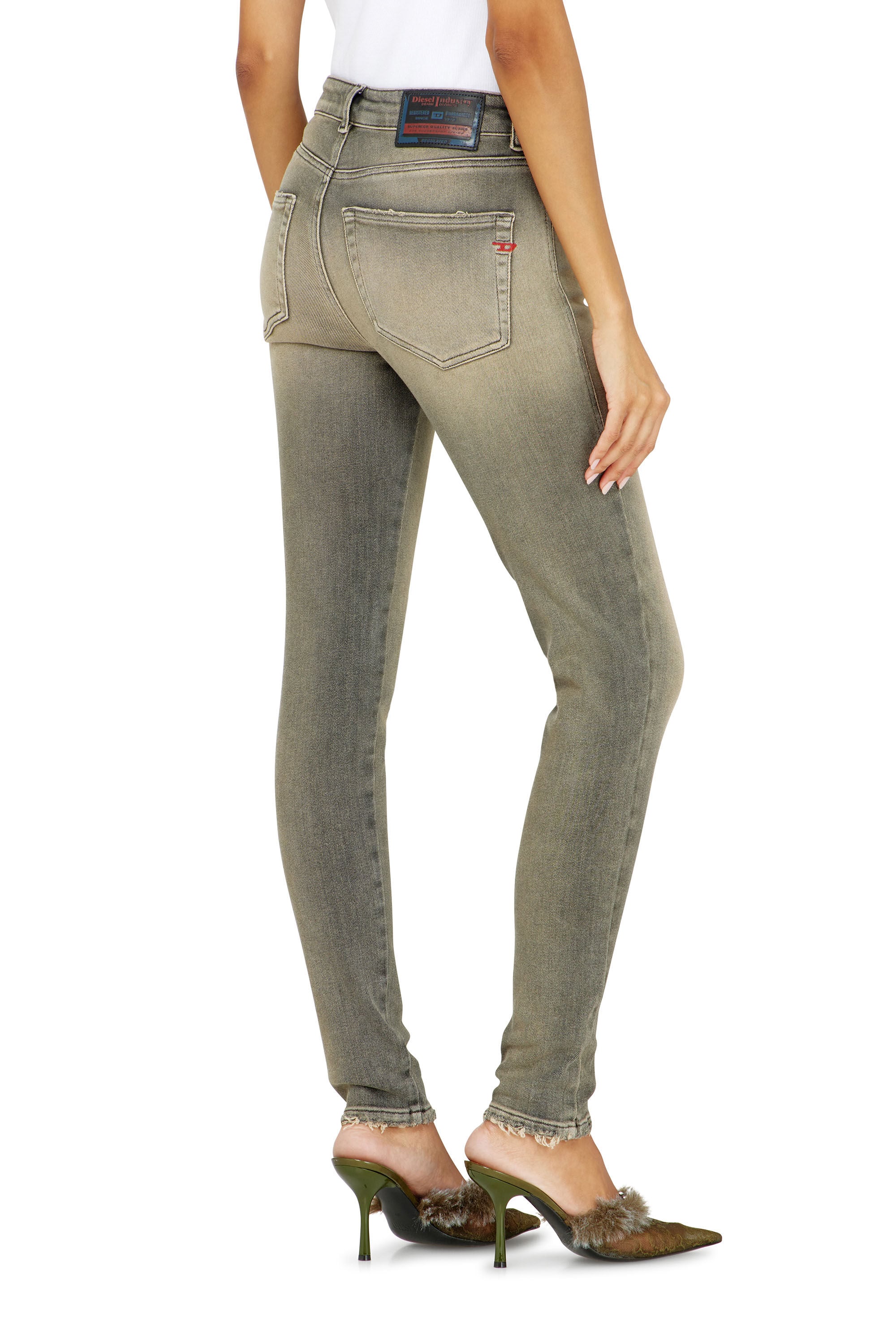 Diesel - Skinny Jeans 2017 Slandy 09P32 Femme, Gris - Image 5