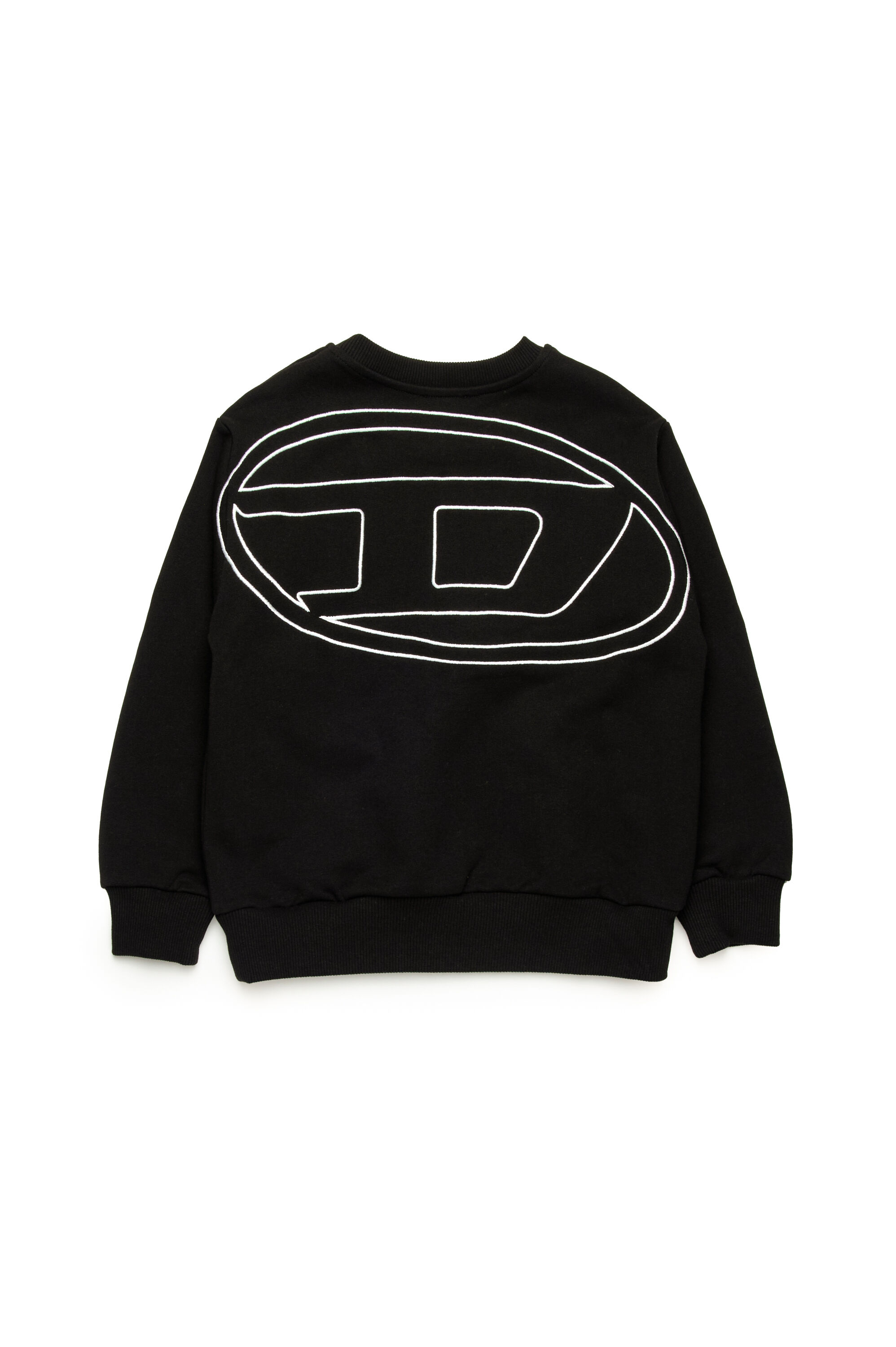Diesel - SROBMEGOVALD OVER, Sweat-shirt avec mega broderie Oval D Homme in Noir - 2