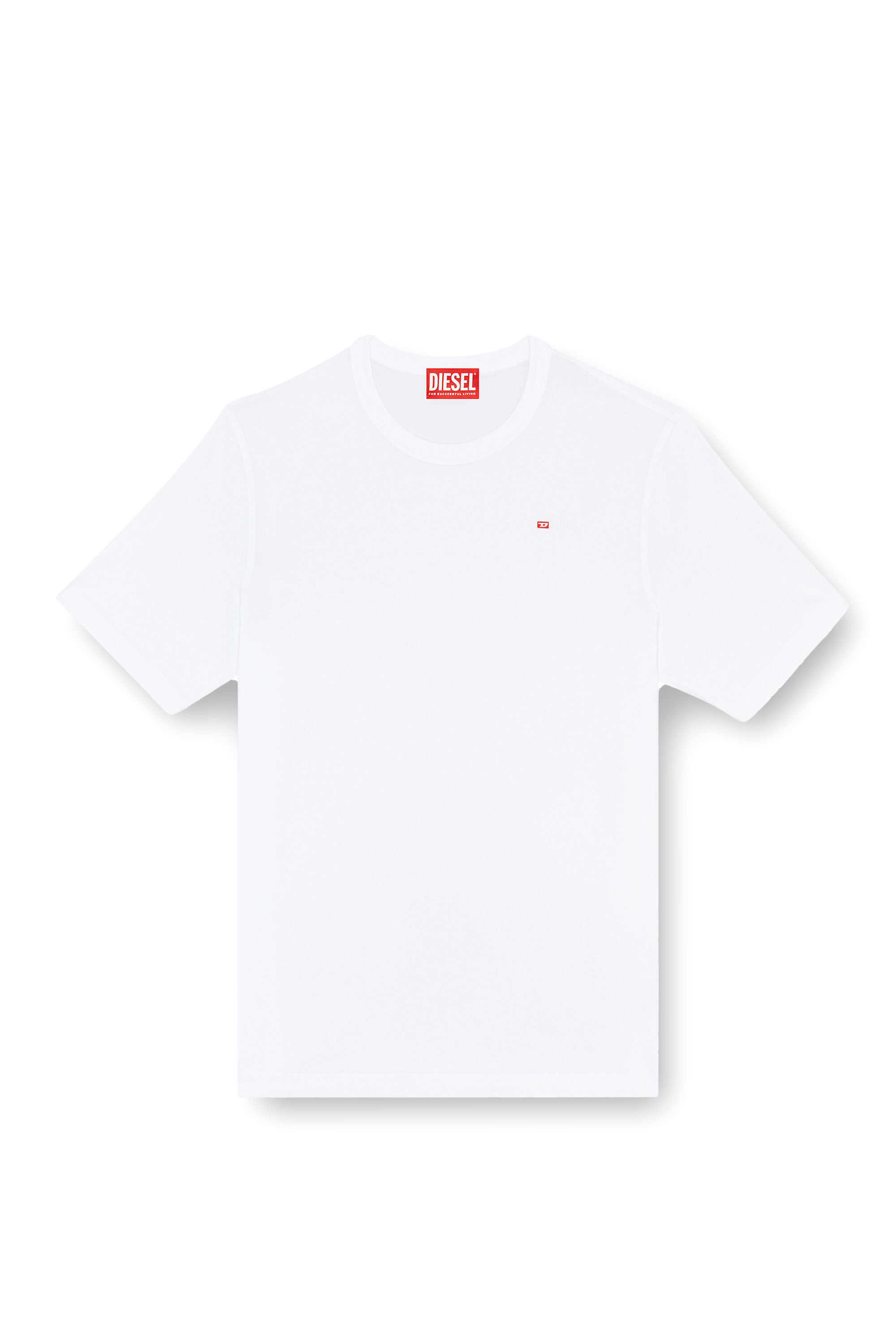 Diesel - T-ADJUST-MICRODIV, T-shirt avec logo micro-brodé Mixte in Blanc - 2