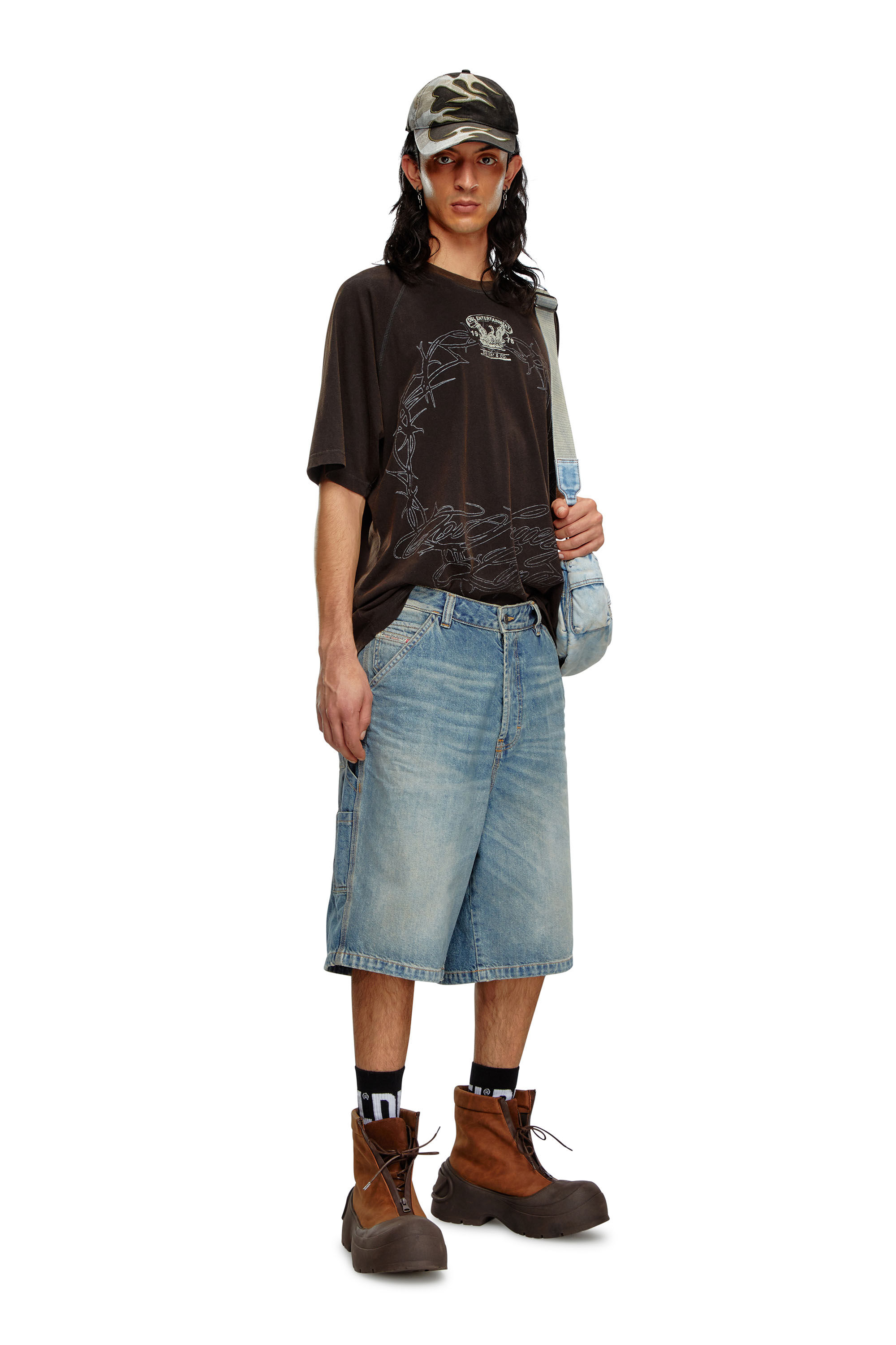 Men's Denim utility shorts | Blue | Diesel