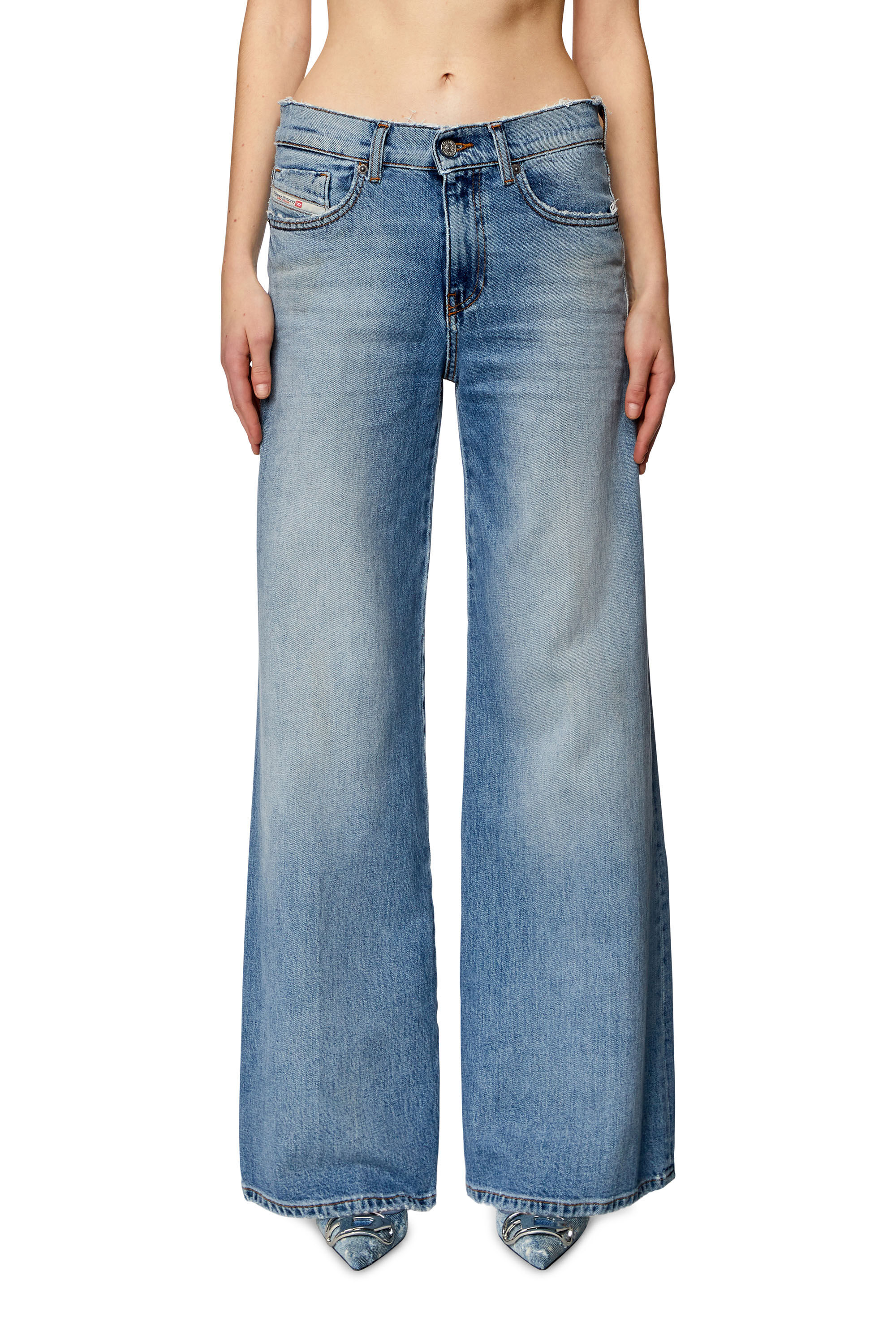 Women's Flare Jeans | Light Blue | Diesel 1978 D-Akemi Women's Flare Jeans | Light Blue | Diesel 1978 D-Akemi