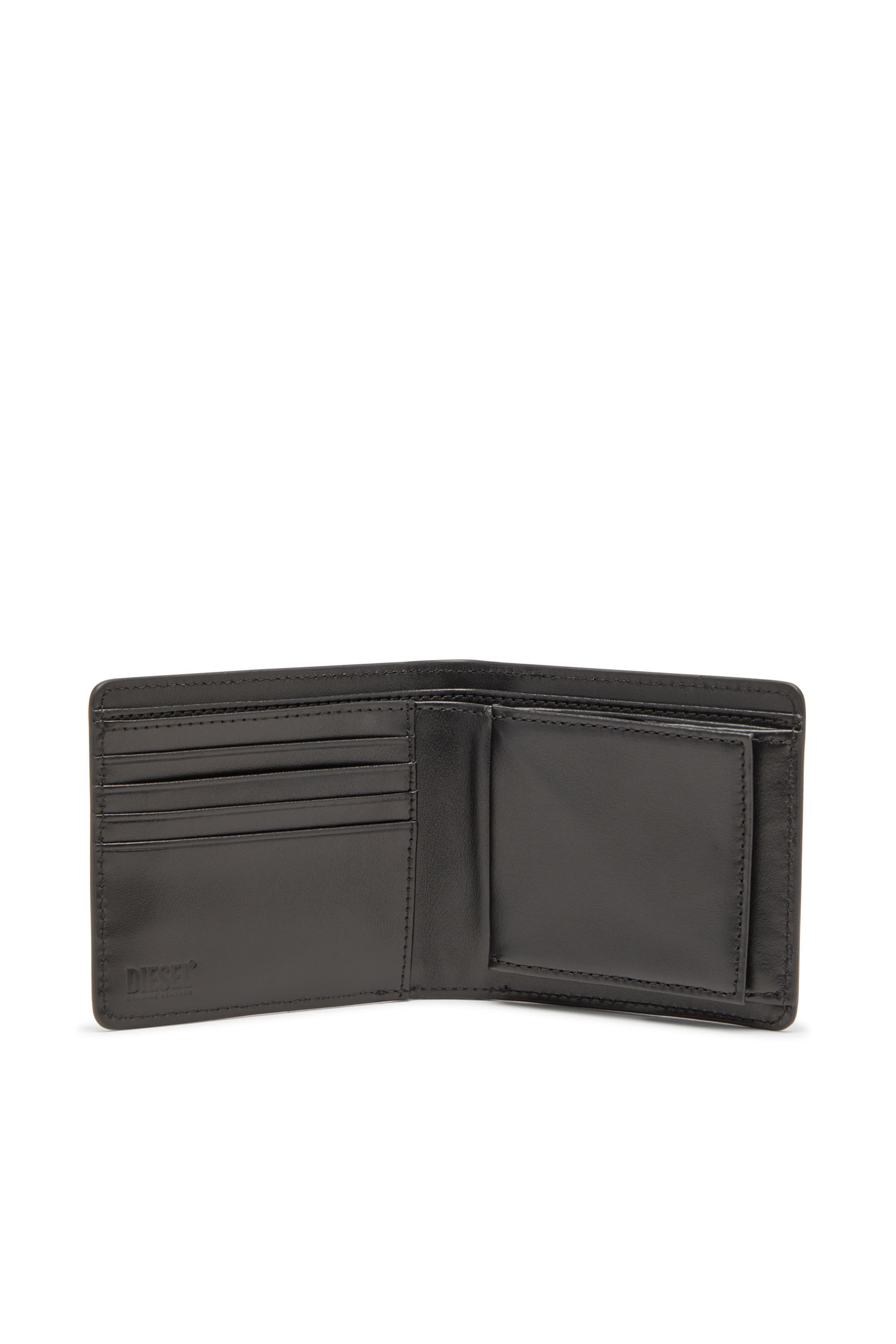 DIESEL Bi Fold Coin S ダークブラウン BI-FOLD COIN S Man: Bi-fold wallet in textured leather | Diesel