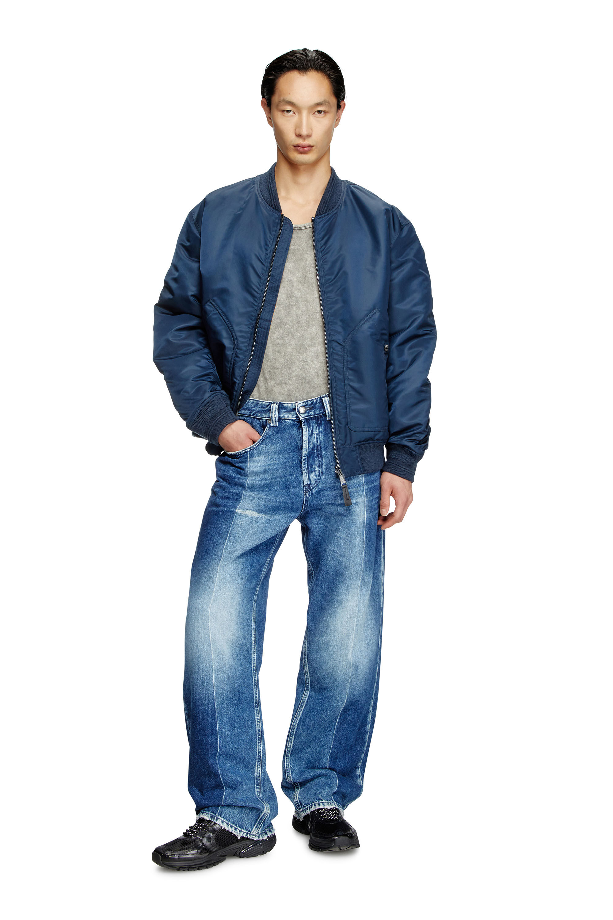 Diesel - Relaxed Jeans 2001 D-Macro 09L48 Homme, Bleu moyen - Image 1