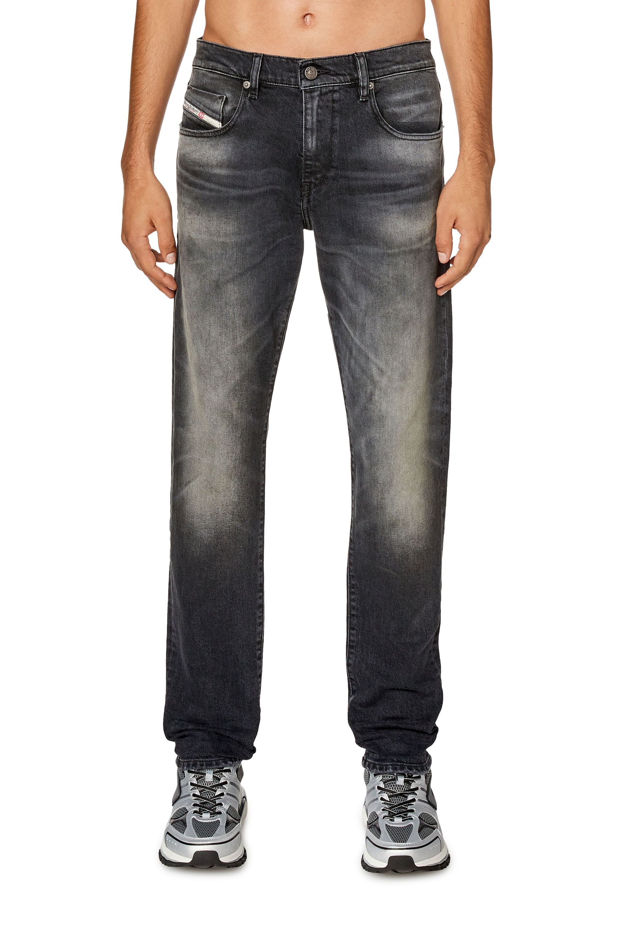 Diesel - Slim Jeans 2019 D-Strukt 09G20, Black/Dark grey - Image 3