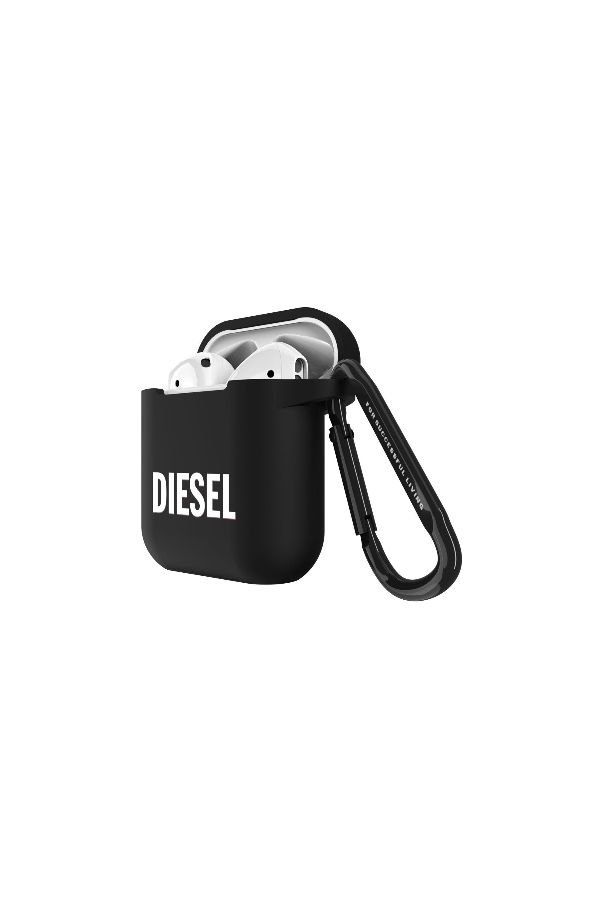 Diesel - 45830 AIRPOD CASE, Étui en silicone pour AirPods Mixte in Noir - 3