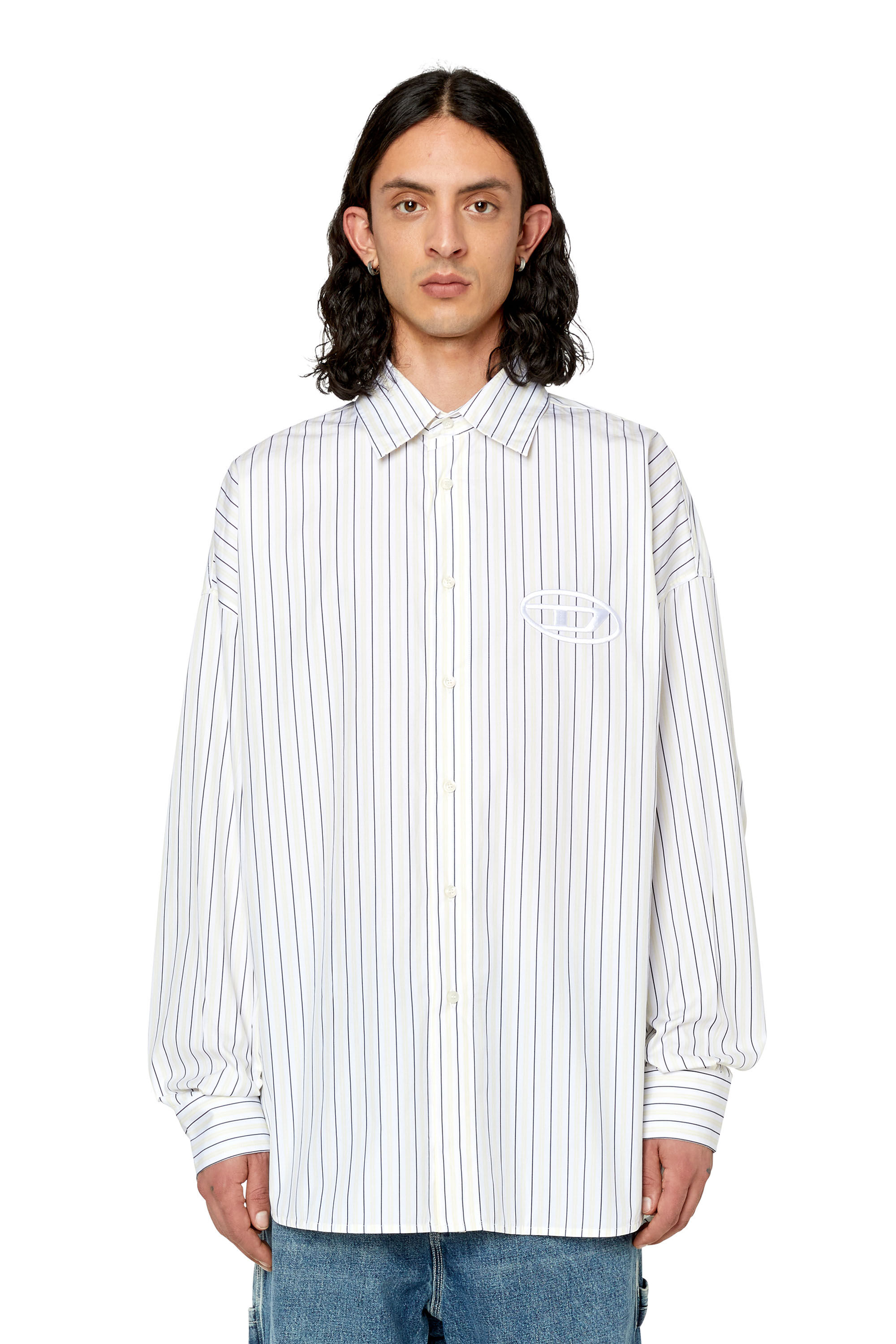 Diesel - S-DOUBLY-STRIPE, White/Yellow - Image 3