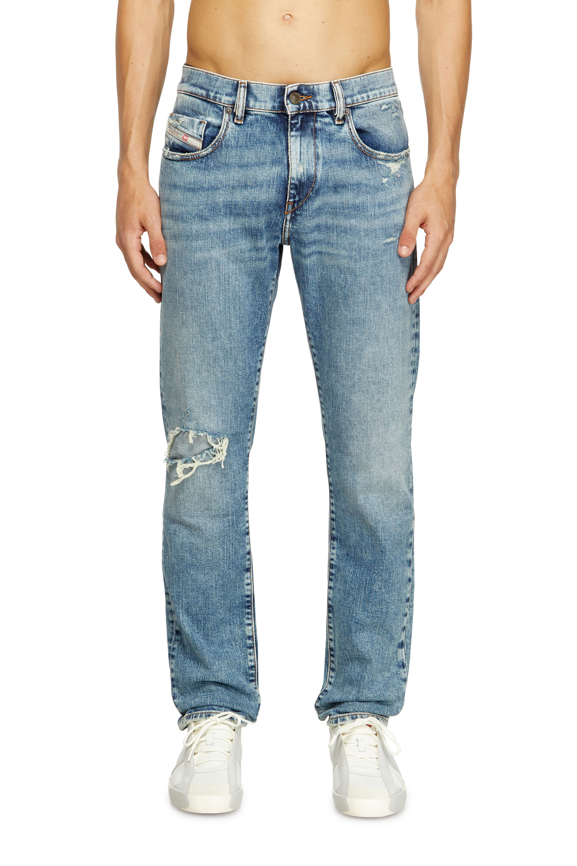 Diesel - Slim Jeans 2019 D-Strukt 09L34 Homme, Bleu Clair - Image 3