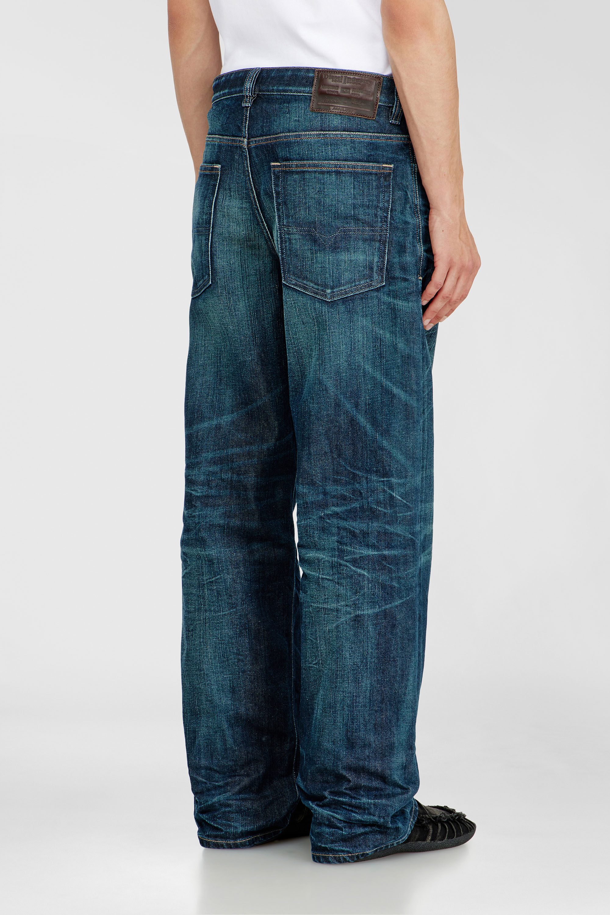 Diesel - Relaxed Jeans 2001 D-Macro 09Q04 Homme, Bleu Fonc&eacute; - Image 5