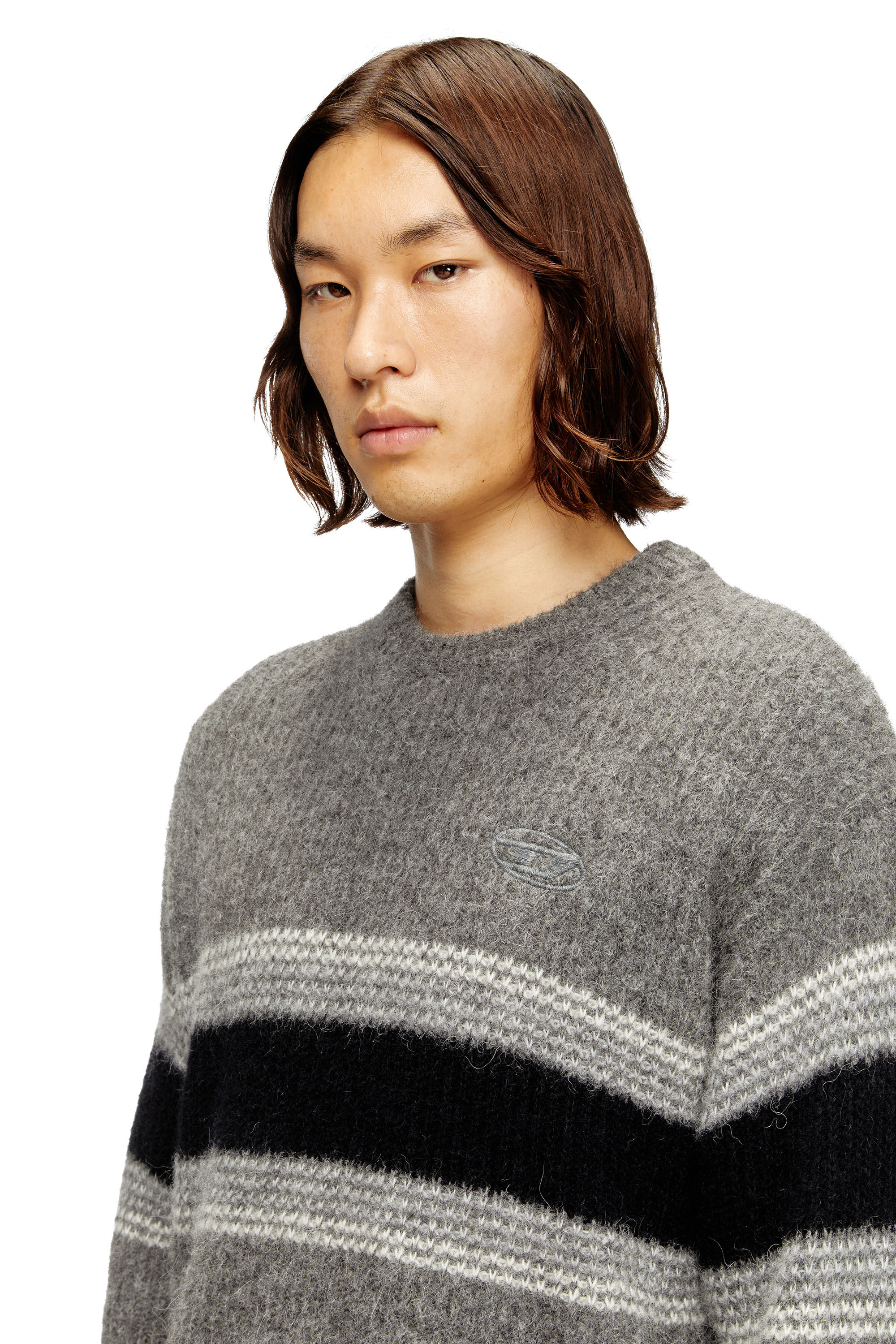 Diesel - K-SOREN, Striped jumper in alpaca blend Homme in Polychrome - 5
