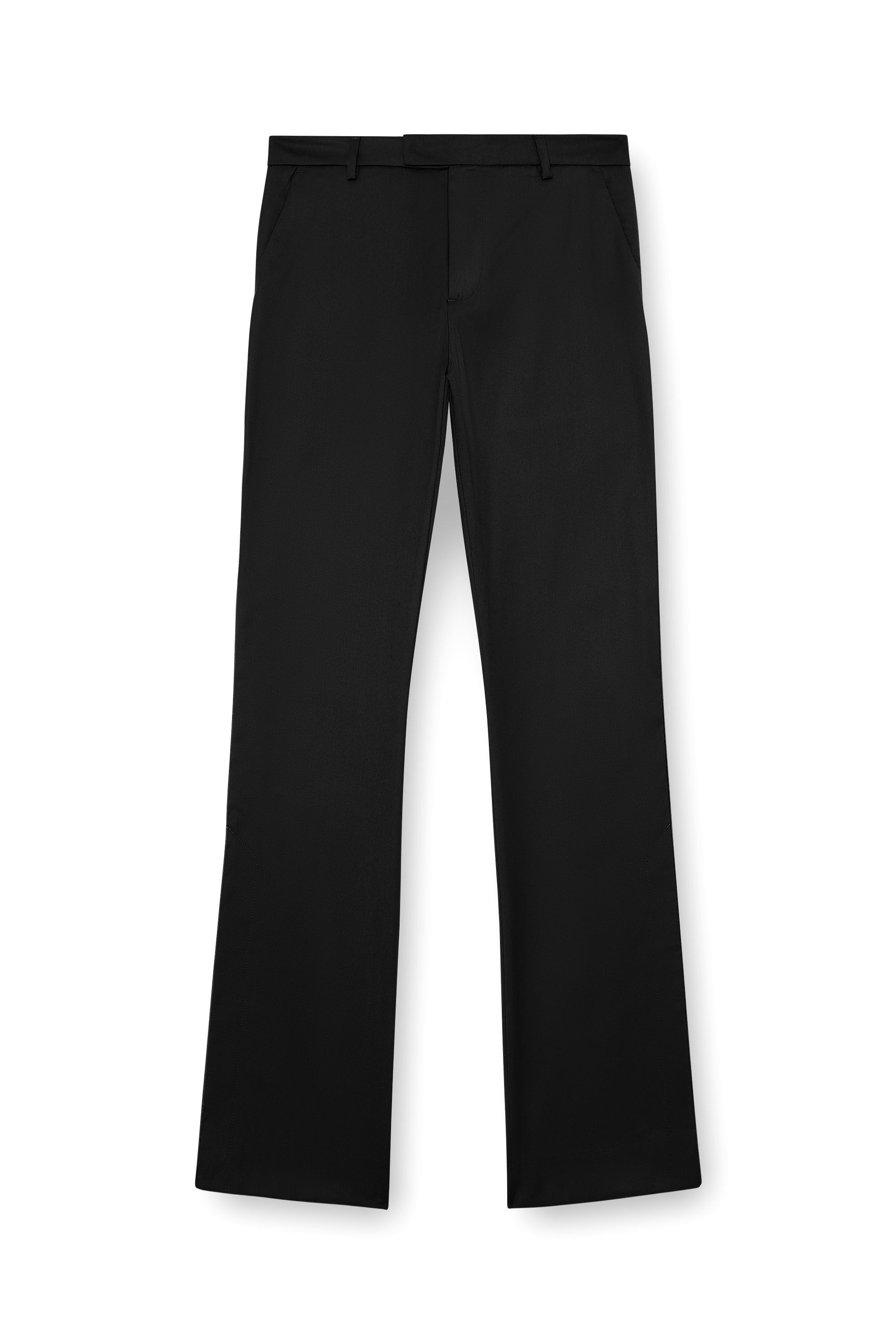 Diesel - P-AMMIR, Homme Pantalon en laine et nylon avec fentes latérales in Noir - Image 2