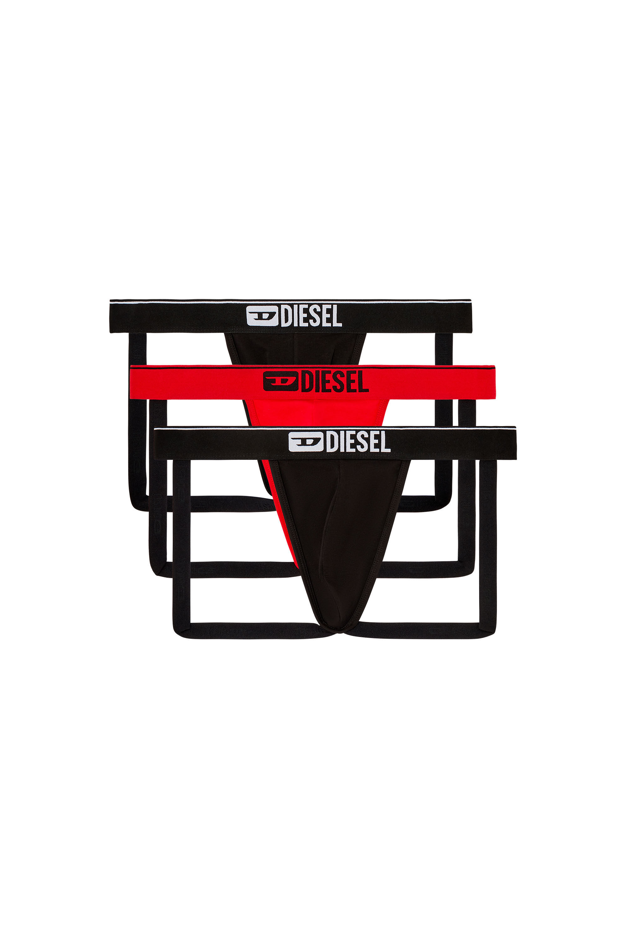 Diesel - UMBR-JOCKYTHREEPACK, Lot de trois jockstraps avec logo sur le devant Homme in Polychrome - 2
