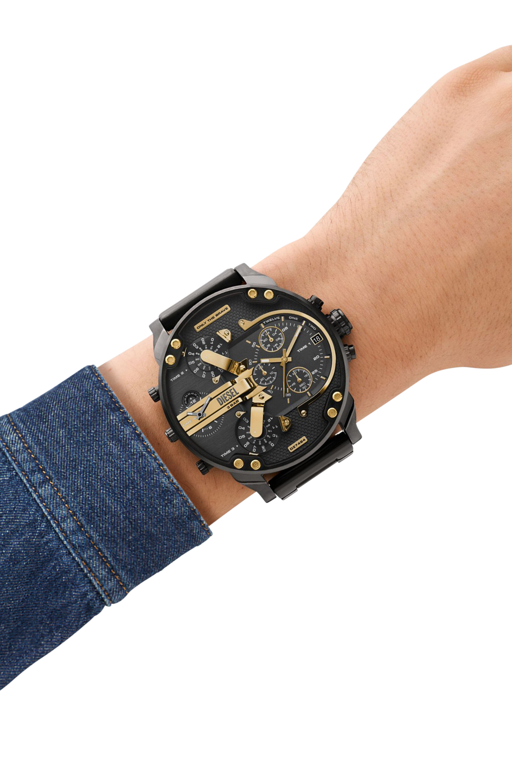 日本初の Steel Stainless Two-Tone Daddy Mr. Men's Watch Diesel | Grey | 時計