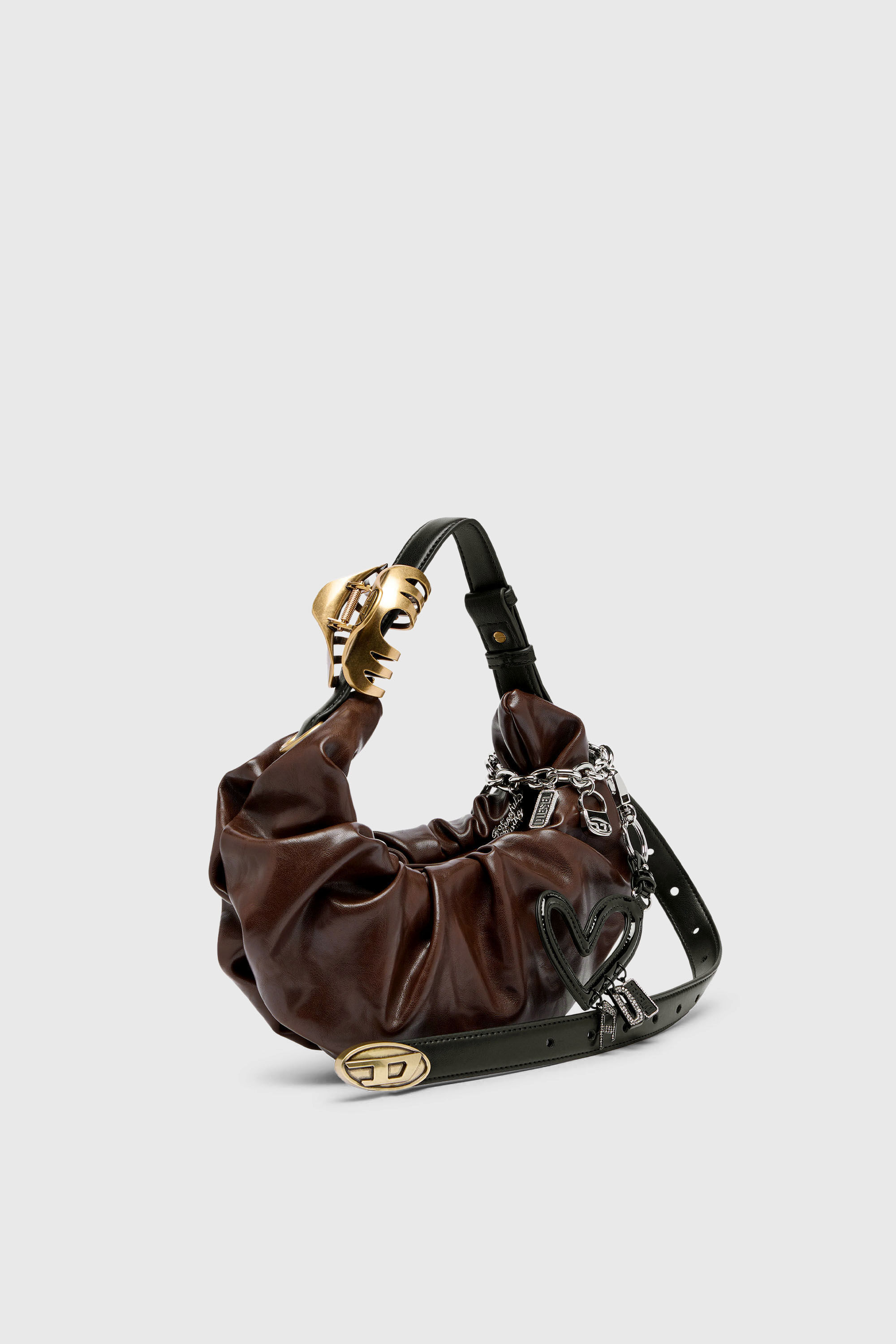 Diesel - GRAB-D HOBO S, Grab-D-Sac hobo froiss&eacute; Femme in Marron - 7