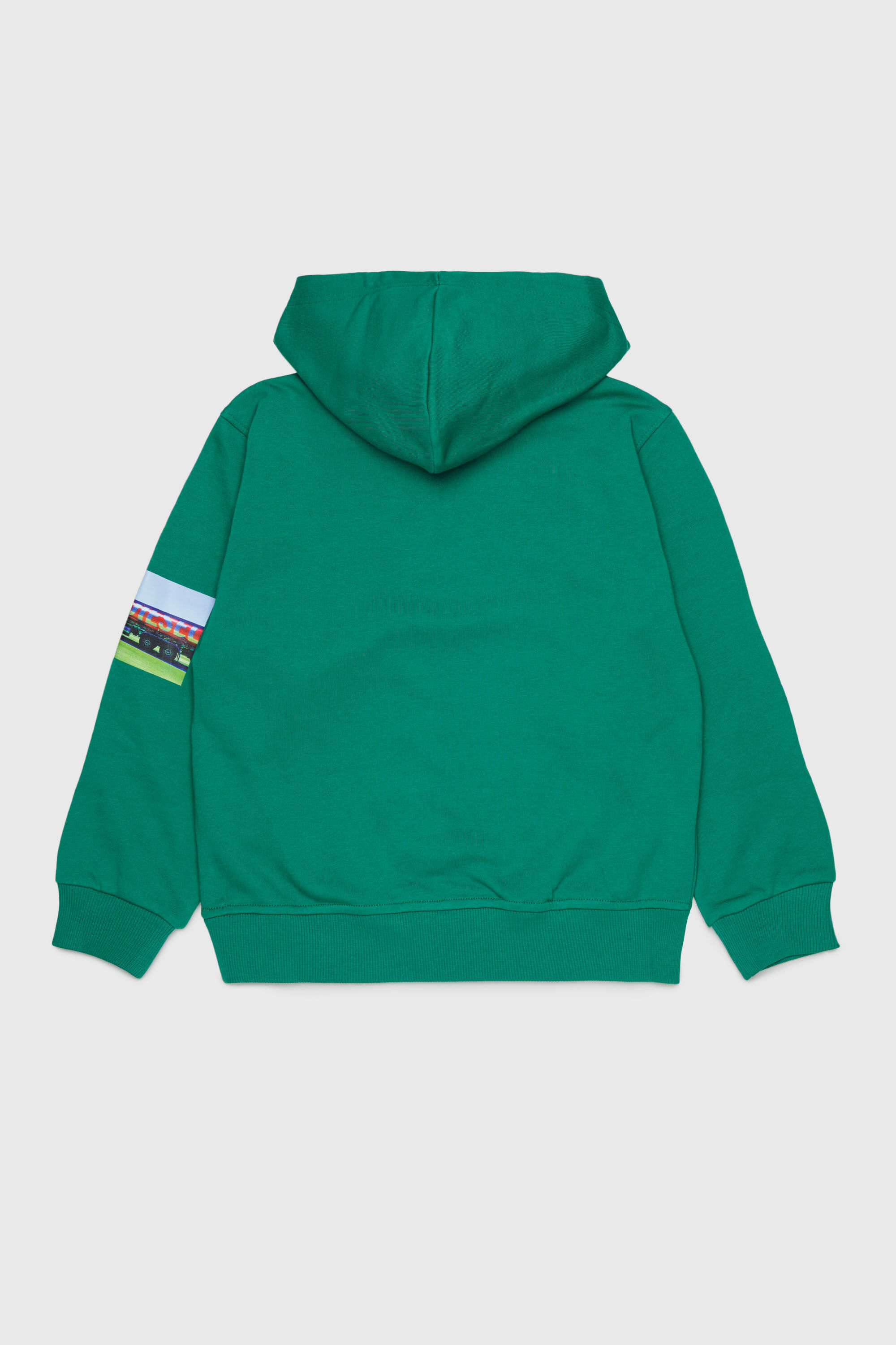Diesel - SFORMY OVER, Sweat &agrave; capuche avec photo prints Homme in Vert - 2