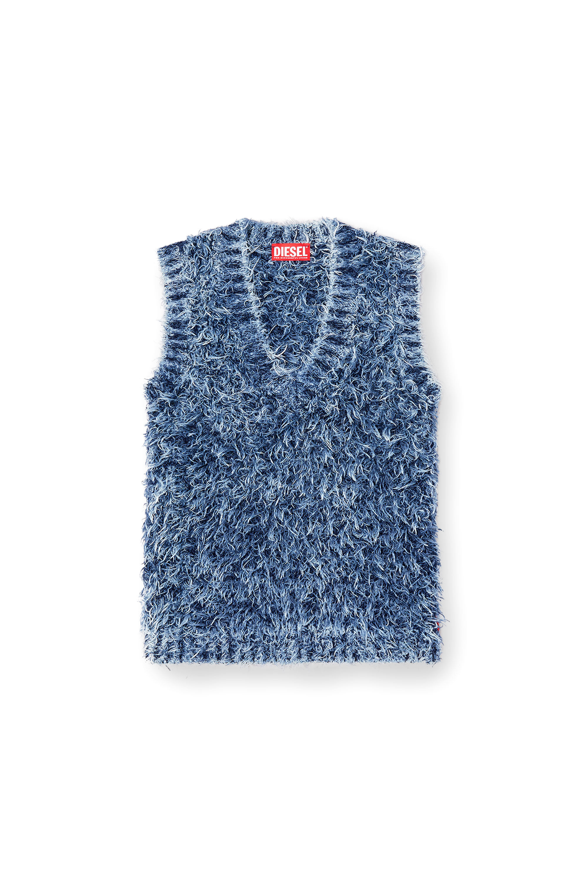 Diesel - M-DELIN, Gilet en maille texturée Femme in Bleu - 2