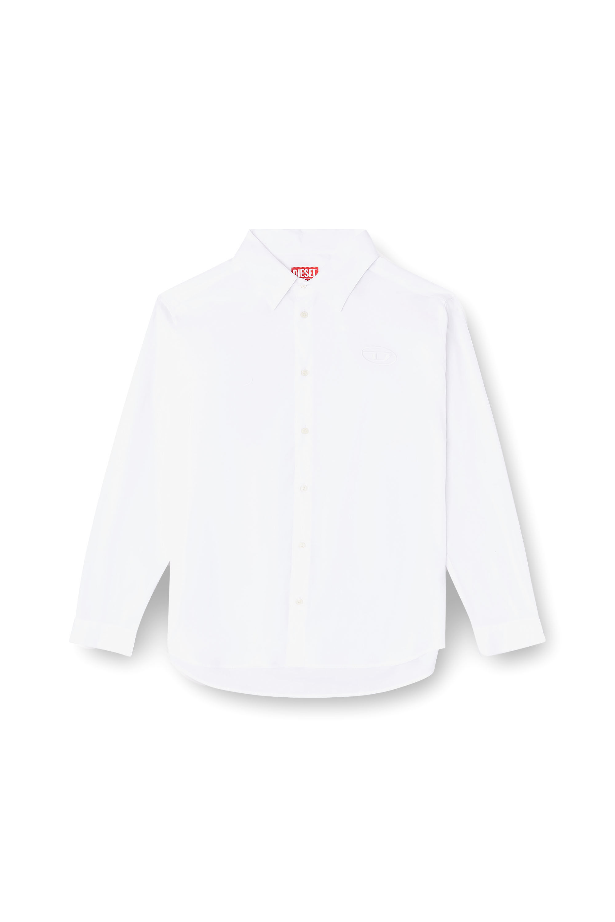 Diesel - S-SIMPLY-GSBH, Chemise en popeline extensible avec broderie Homme in Blanc - 2