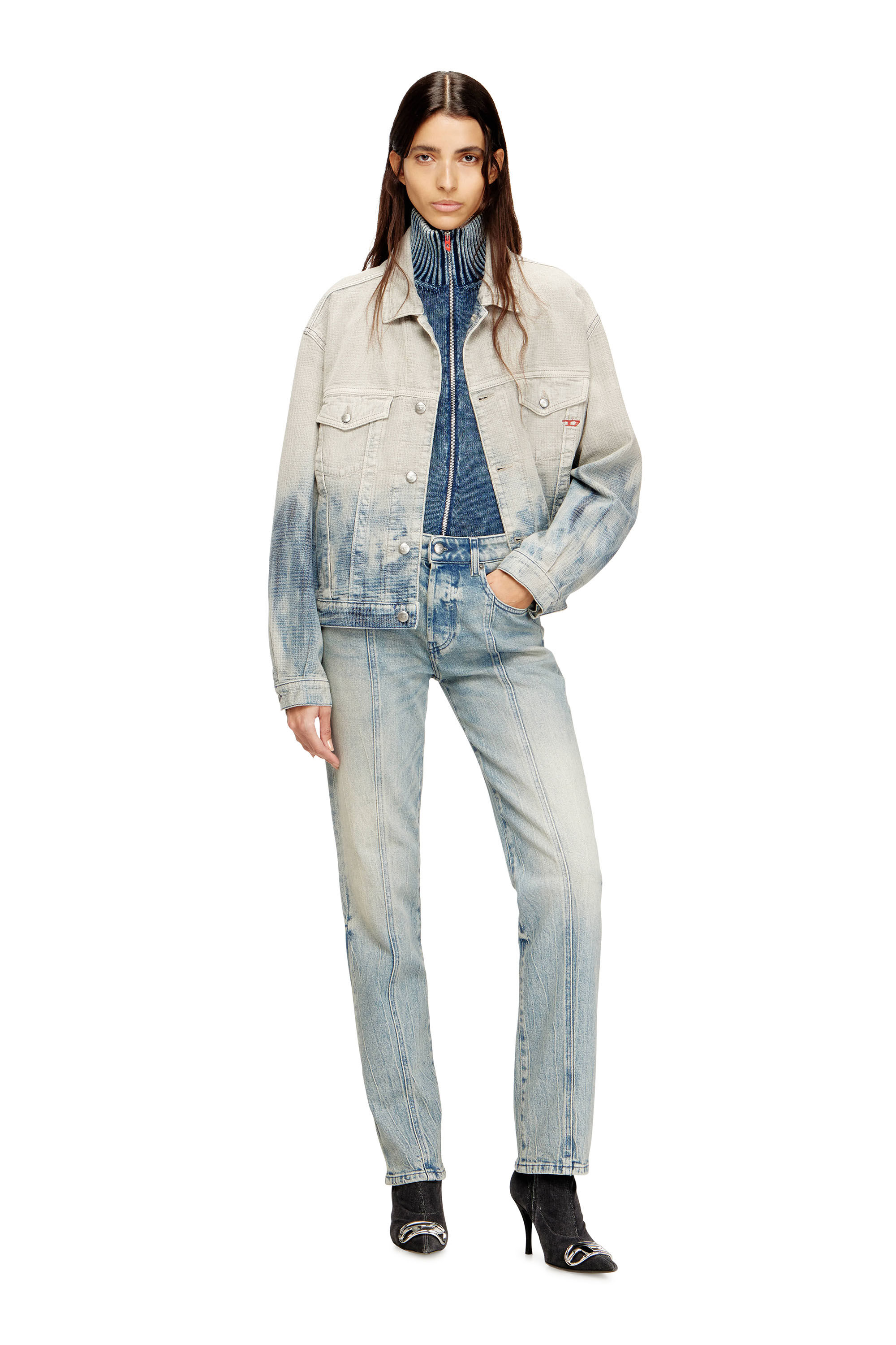 Diesel - Regular Jeans 1989 D-Mine 09N55 Femme, Bleu Clair - Image 1