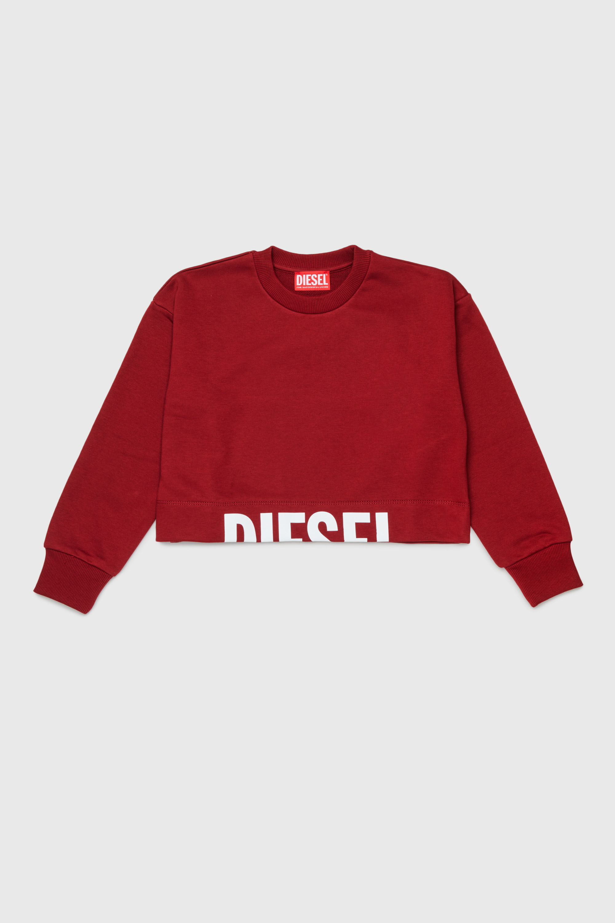 Diesel - SCEFY, Sweat-shirt avec logo d&eacute;coup&eacute; Femme in Rouge - 1