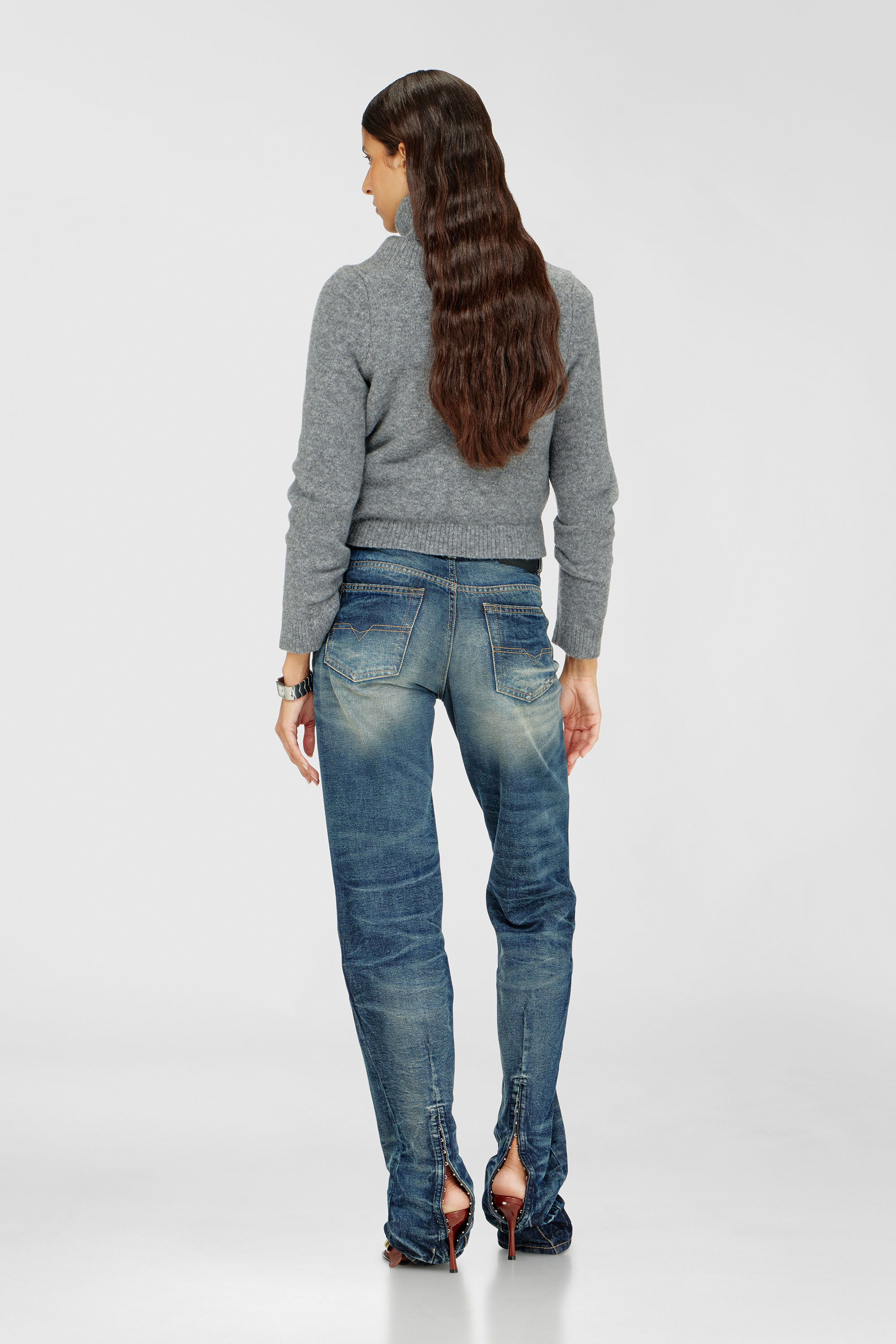 Diesel - Regular Jeans D-Heel 0DBFC Femme, Bleu moyen - Image 3
