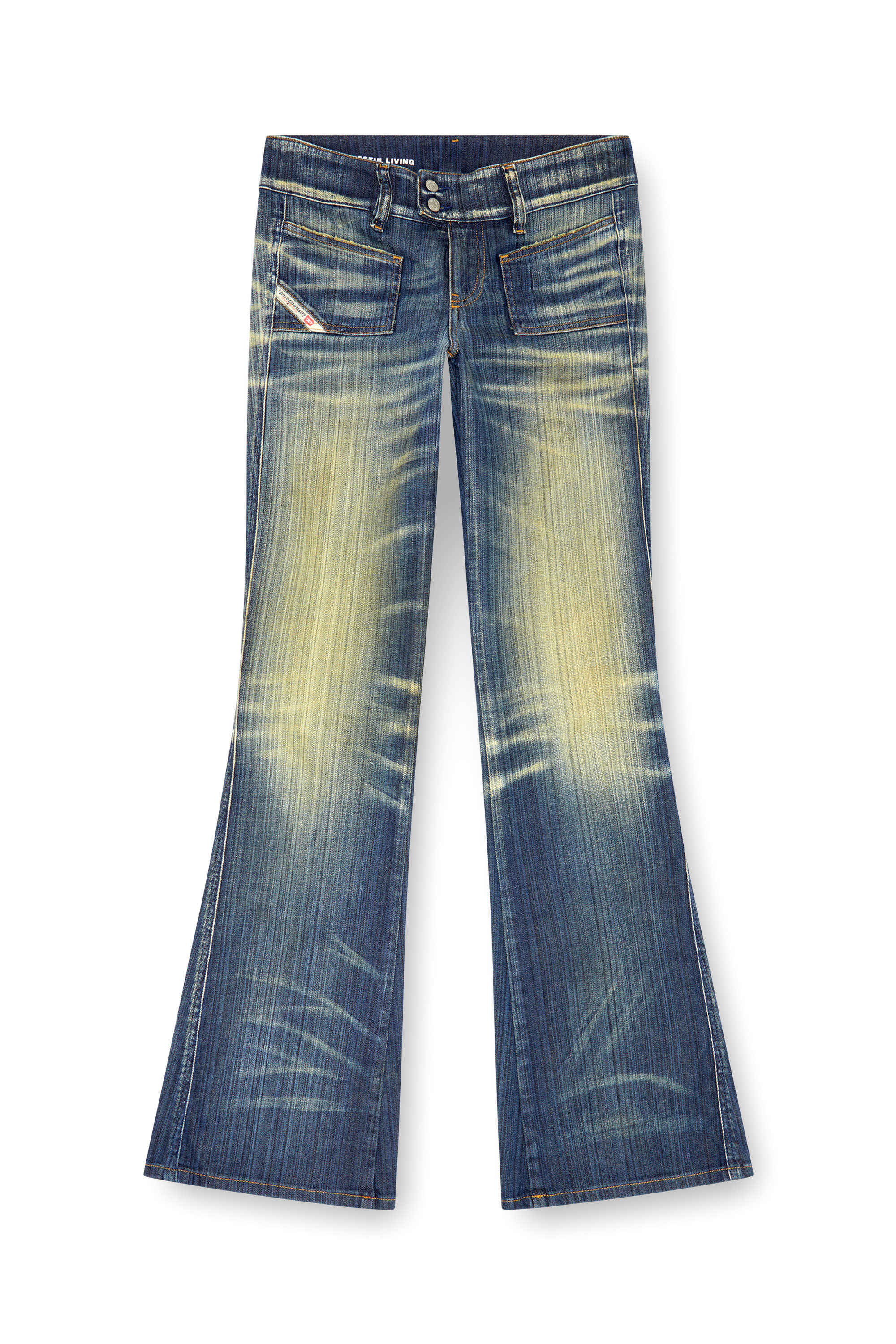 Jeans Bootcut and Flare Femme Bleu Fonce Diesel D Hush