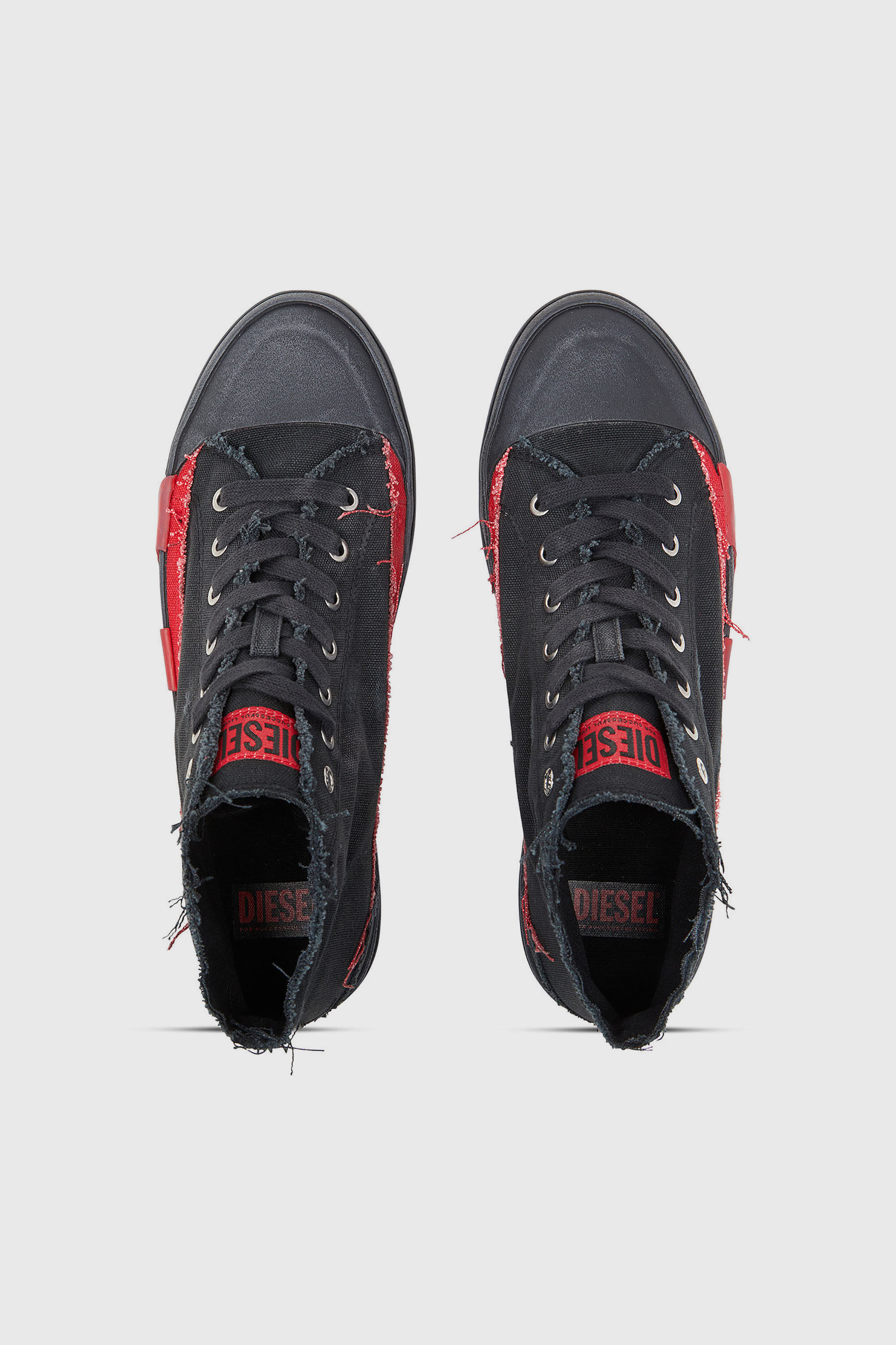 Diesel - S-D-VERSE MID II, S-D-Verse-Baskets montantes en toile vieillie Homme in Polychrome - 4