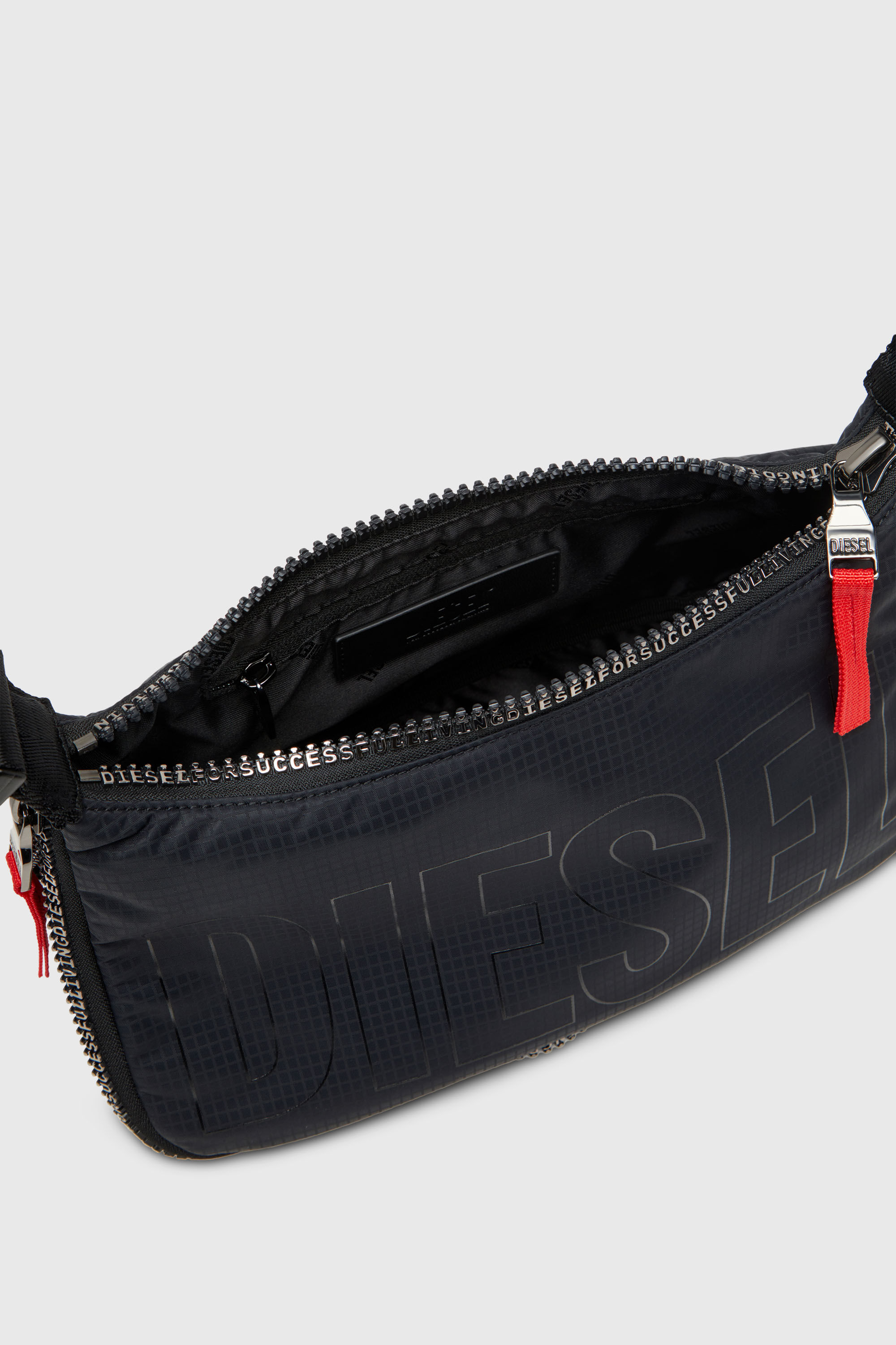 Diesel - ZIP-D CROSSBODY BAG X, Zip-D X-Sac &agrave; bandouli&egrave;re utility extensible Mixte in Noir - 4