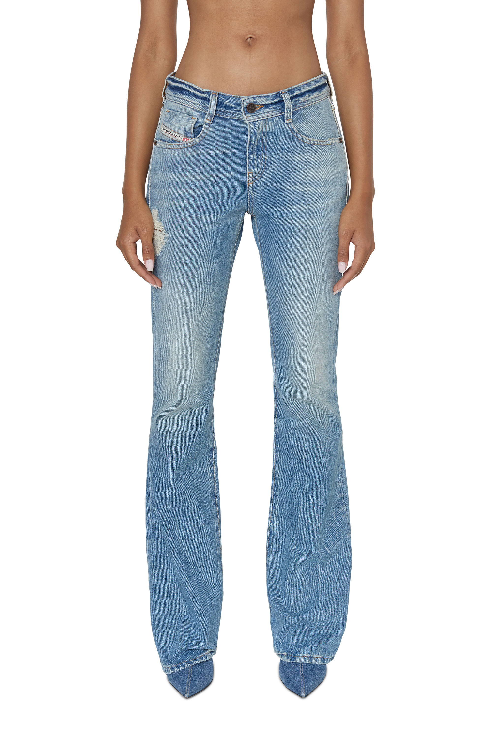 Diesel - 1969 D-EBBEY 09D98 Bootcut and Flare Jeans, Light Blue - Image 3