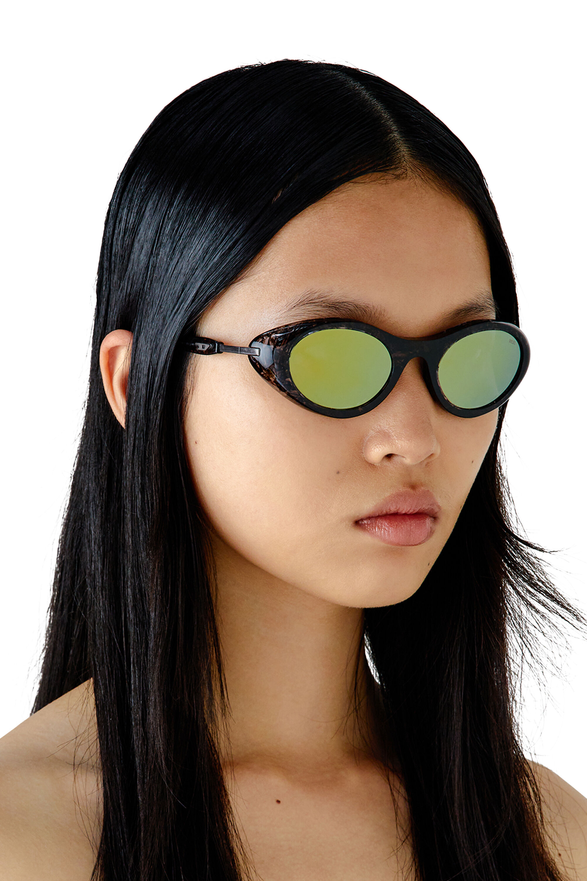 DICE 24/25・GOODMAN：CAMEL Women's Wrap-around shape sunglasses | Multicolor | Diesel