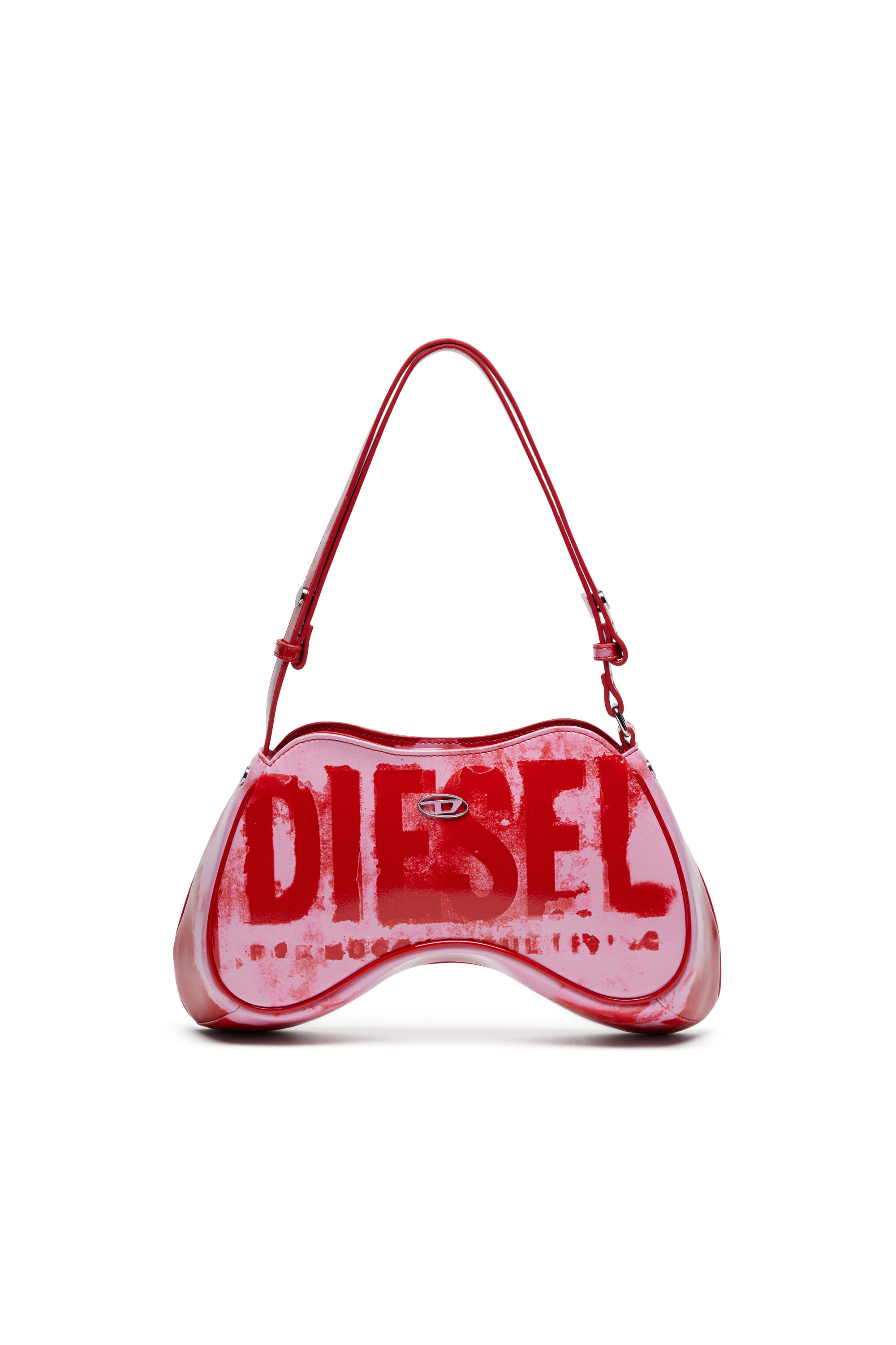 Diesel - PLAY SHOULDER, Play-Sac à bandoulière en PU glossy imprimé Femme in Polychrome - 1