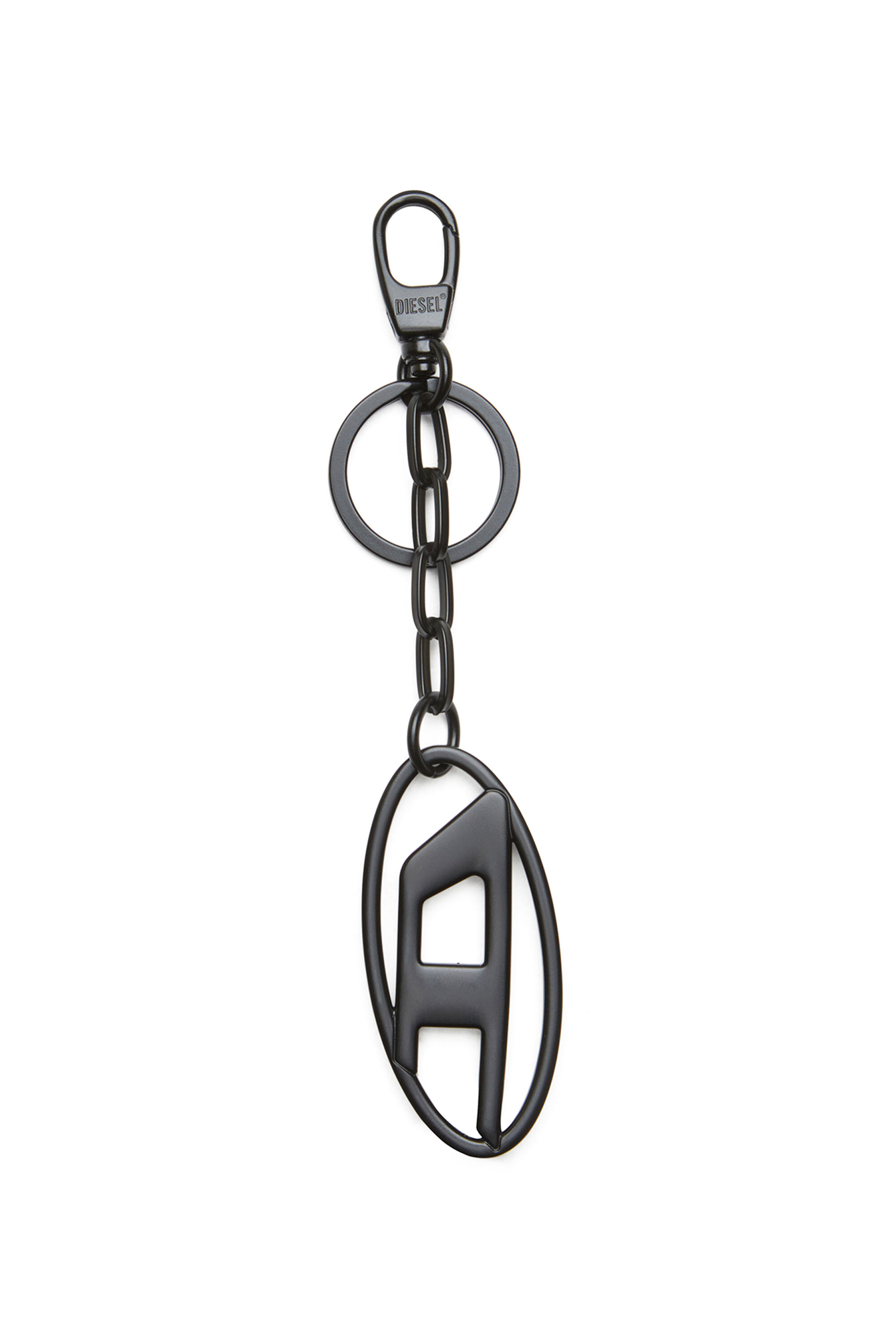 Diesel - HOLY-C, Porte-clés Oval D en métal avec cristaux Femme in Noir - 2