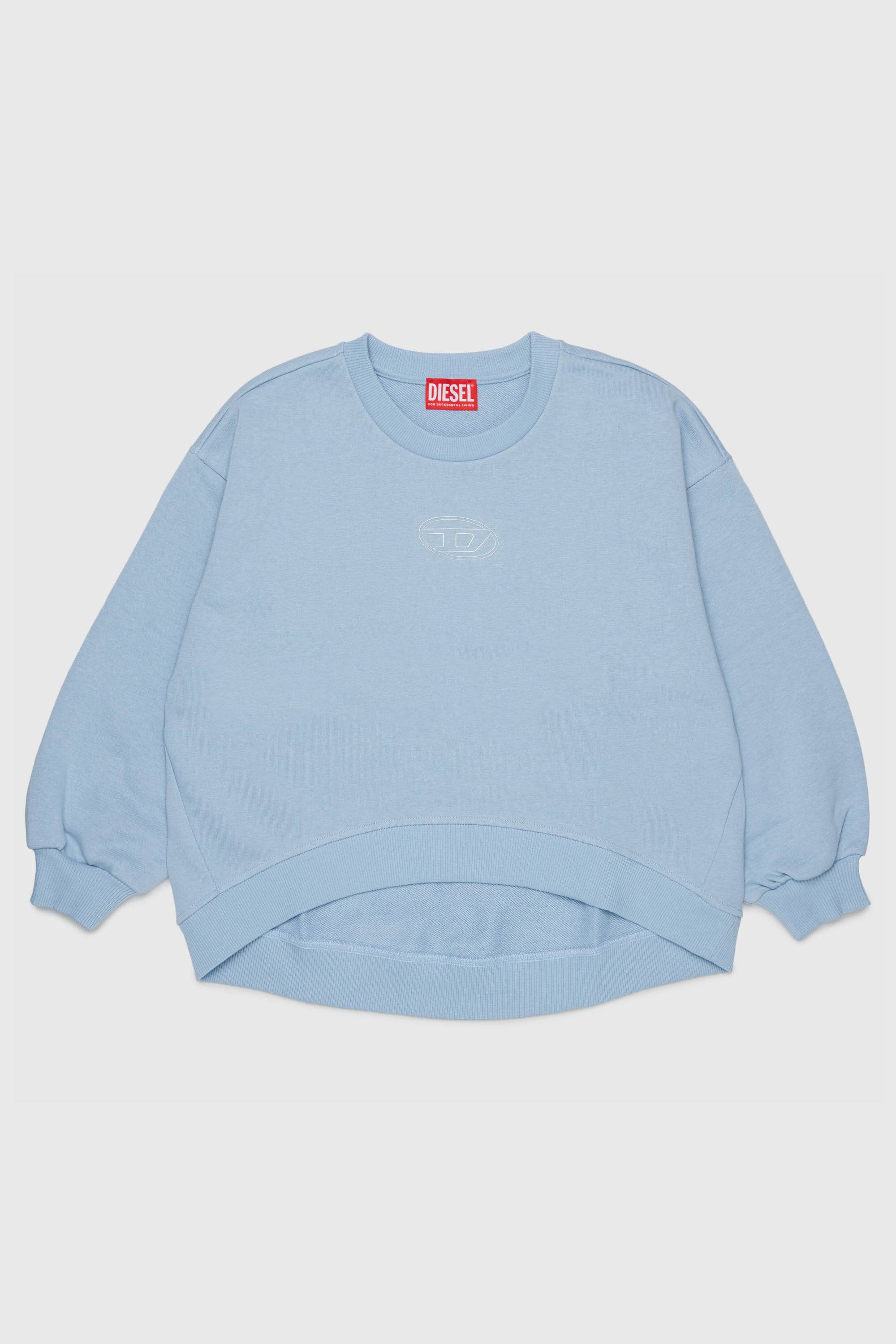 Diesel - SALILLY, Sweat-shirt avec logo Oval D Femme in Bleu - 1
