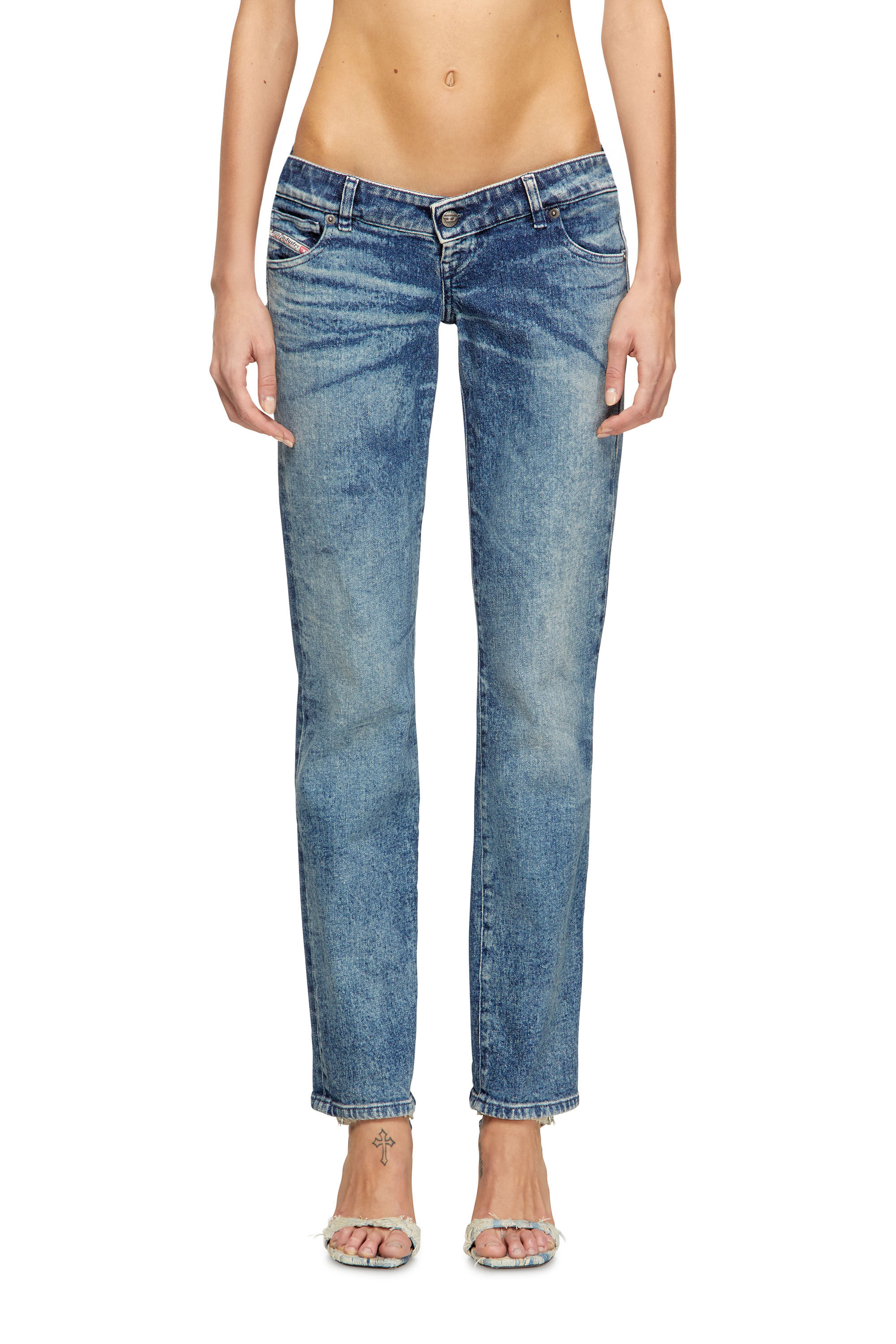 Diesel - Regular Jeans D-Waisty 007DI Femme, Bleu moyen - Image 3