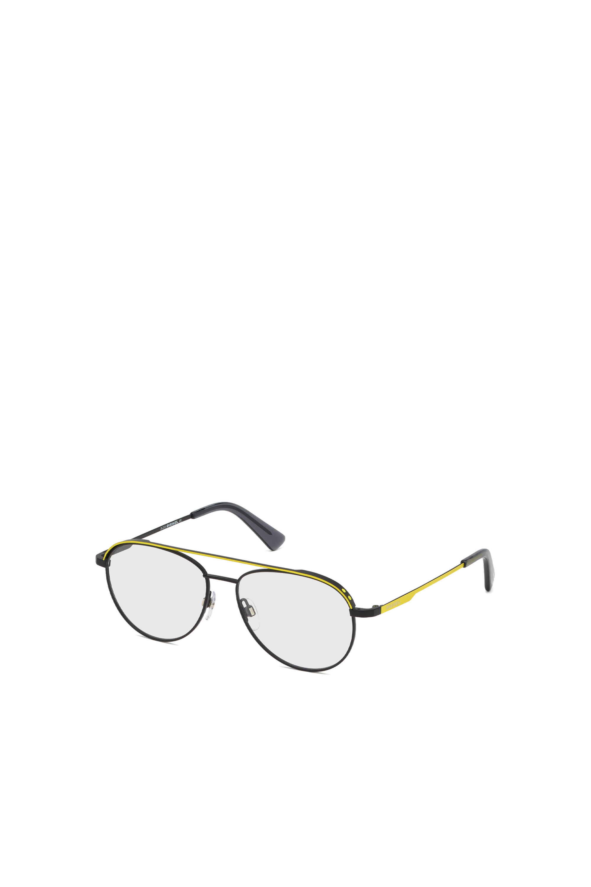 Diesel - DL5305, Monture optique de forme pilote Mixte in Jaune - 2