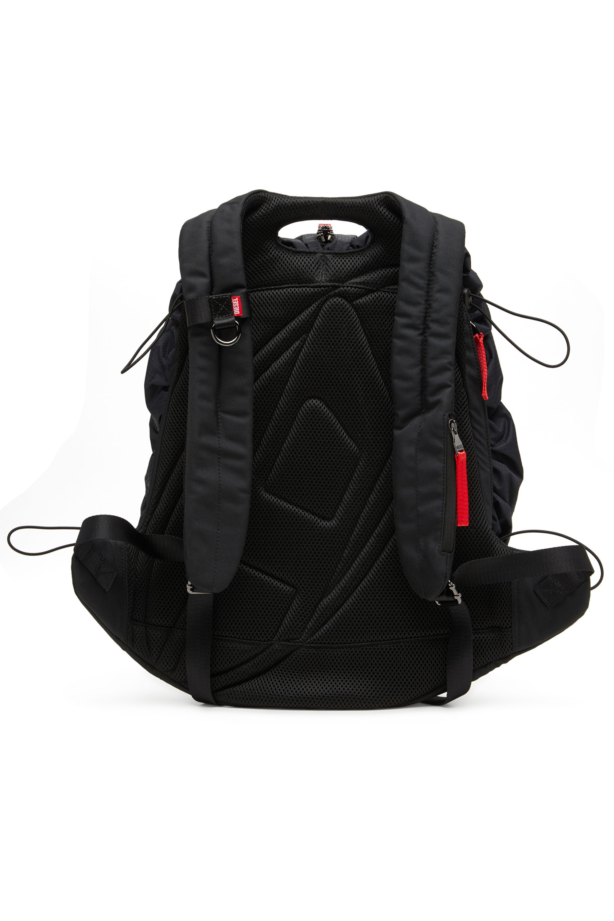 Diesel - ZIP-D BACKPACK X, Zip-D-Sac à dos en jacquard à carreaux Homme in Noir - 3