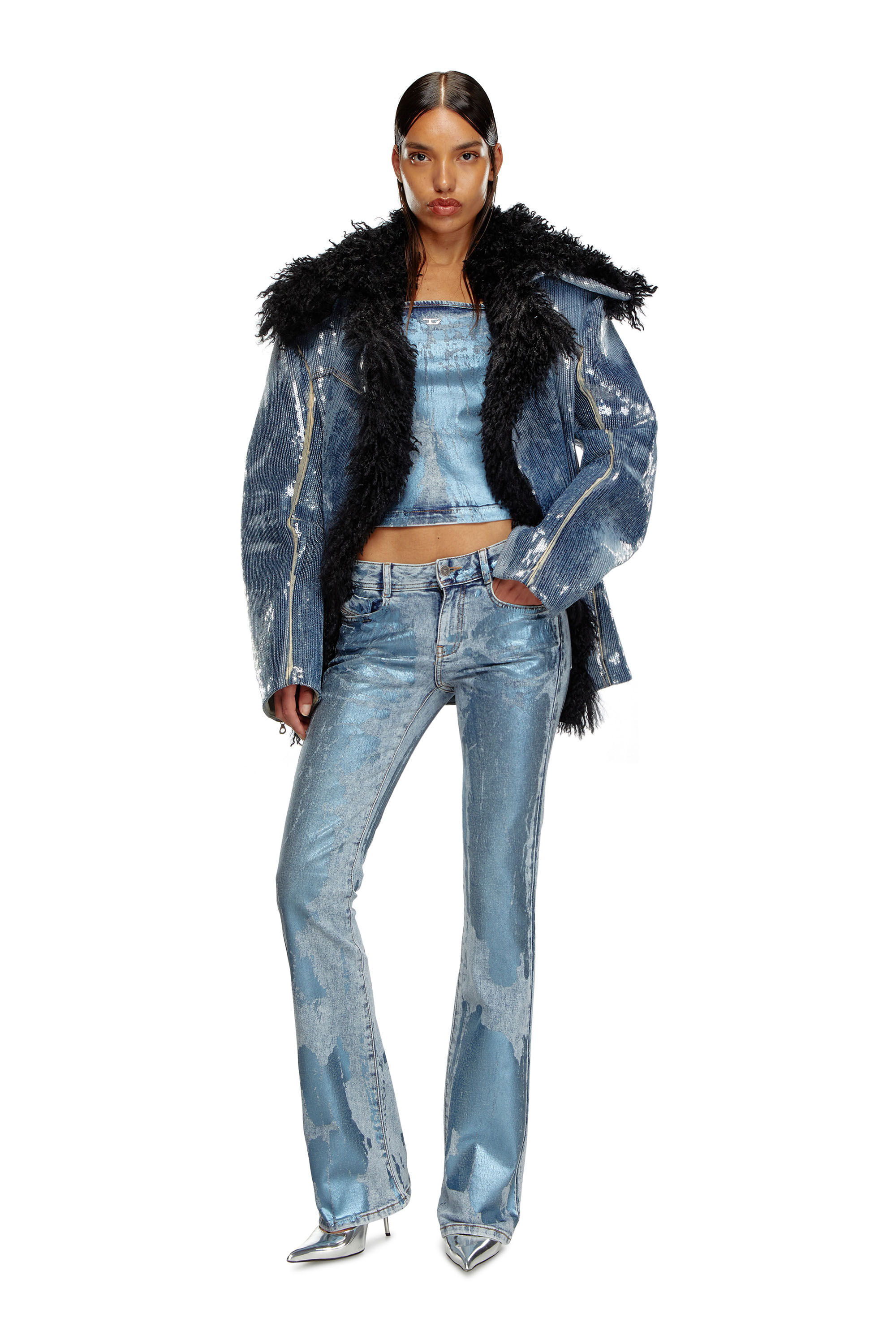 Diesel - Bootcut Jeans 1969 D-Ebbey 0AJEU Femme, Bleu Clair - Image 1