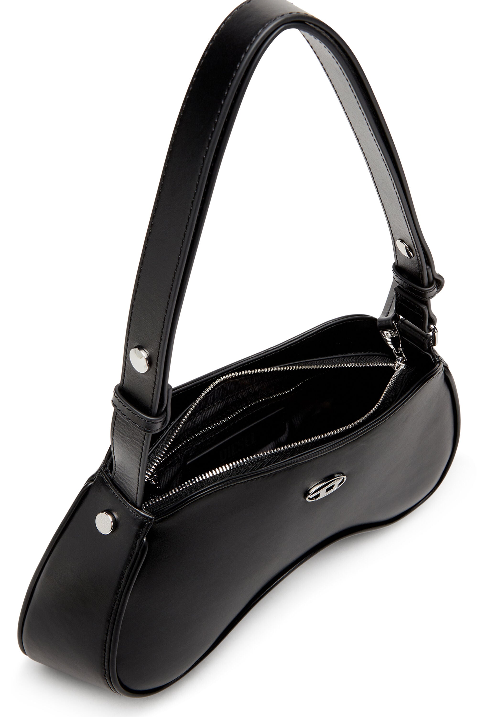 バッグ DIESEL SHOULDER BAG BLACK Women's Play-Semi gloss leather shoulder bag | Black | Diesel