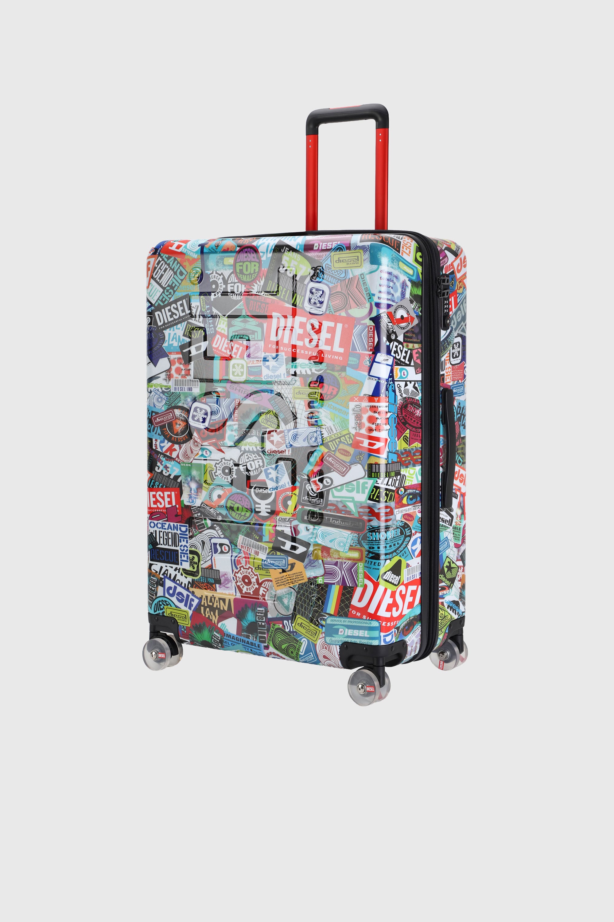 Diesel - DIESEL PC PRINTED TROLLEY-STICKERS- DSL0, Unisex's Sticker style suitcase size L in Multicolor - 5
