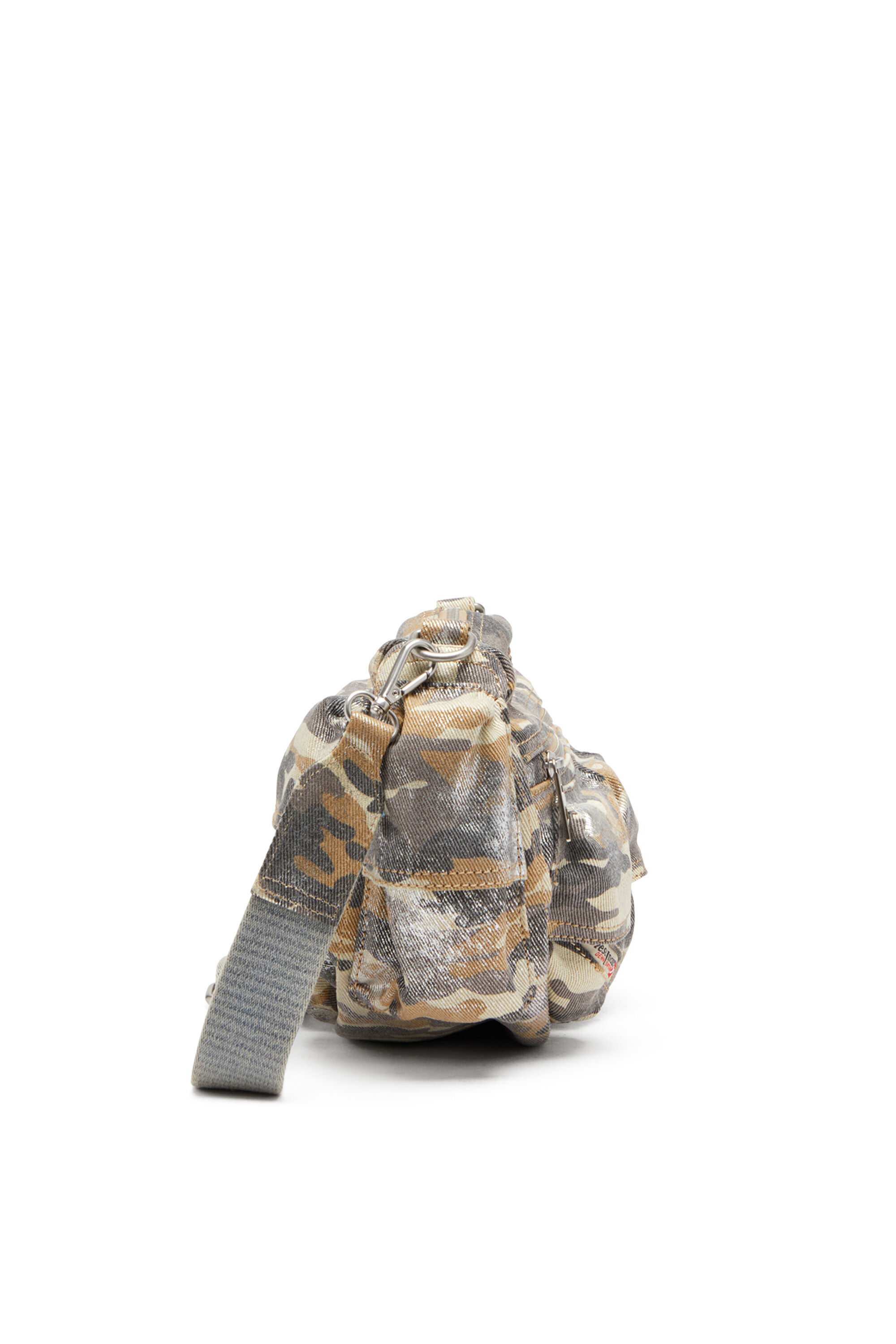 Diesel - MULTI-PKTS SHOULDER BAG X, Multi-Pkts-Sac multi-poches en sergé au motif camouflage métallisé Femme in Polychrome - 4