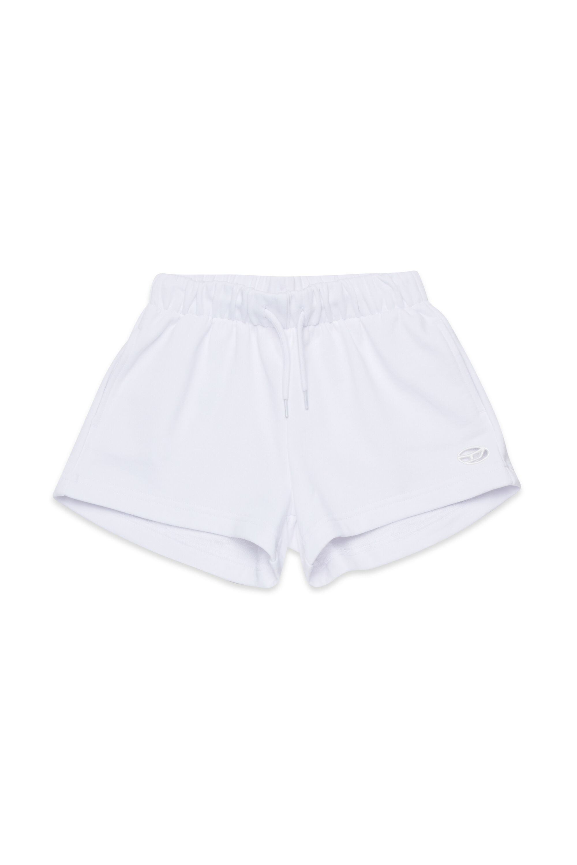 Diesel - PAGL, Short de survêtement avec cut-out à logo Oval D Femme in Blanc - 1