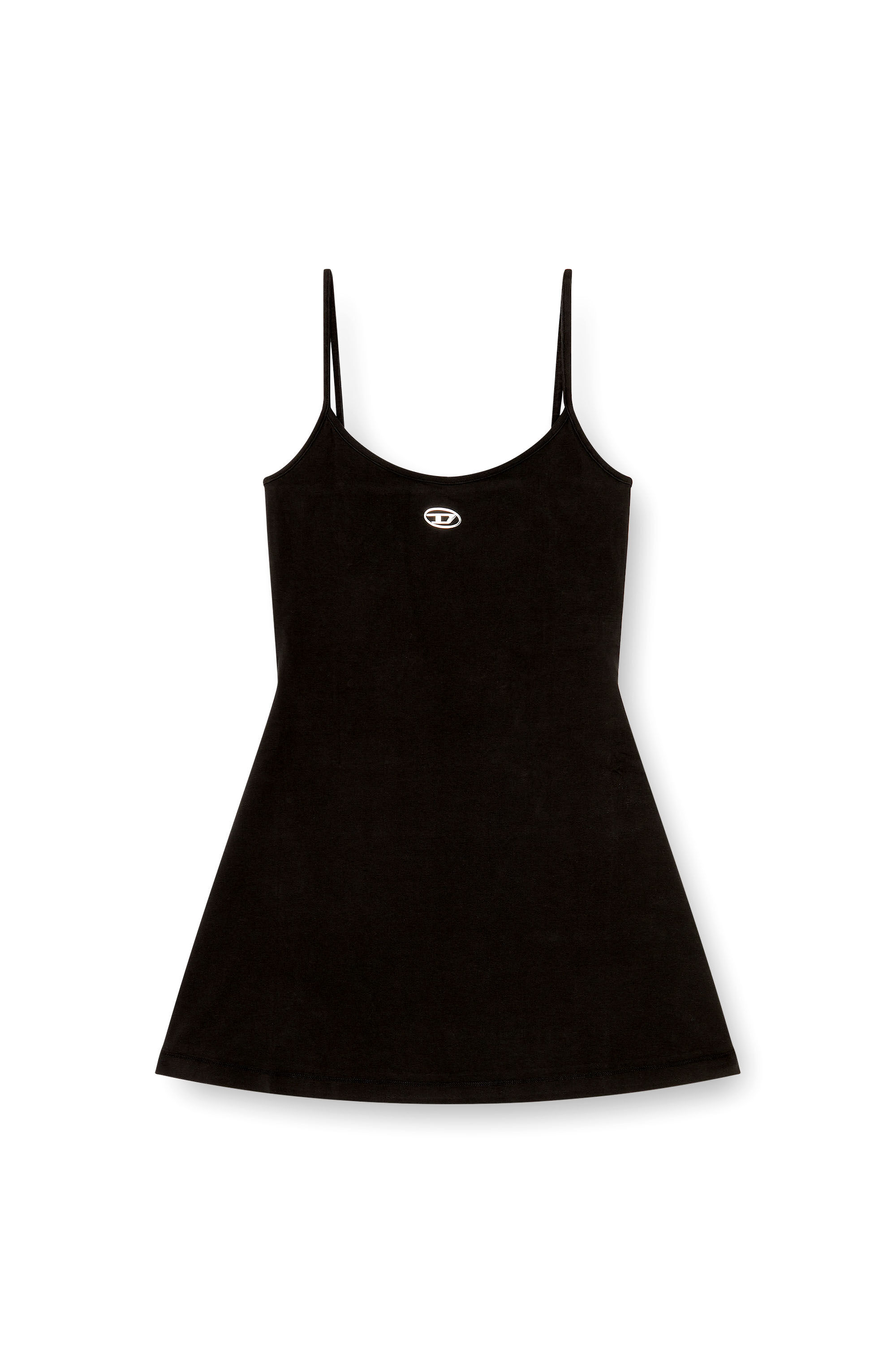 Diesel - D-NEWHOP-OD, Robe courte en coton avec logo Ovale D Femme in Noir - 2