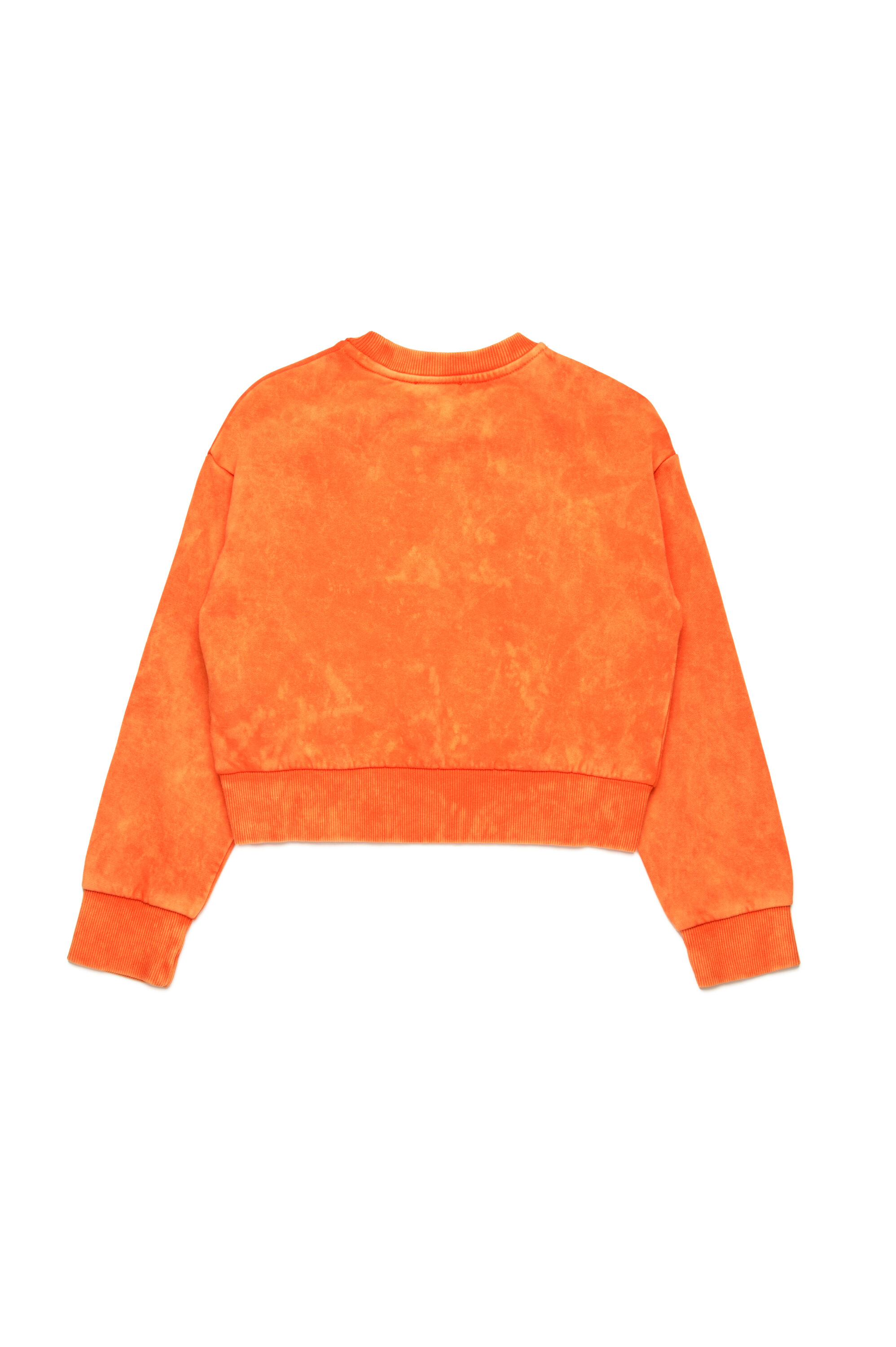 Diesel - SLEMPY, Sweat-shirt marbré avec logo métallisé Femme in Orange - 2