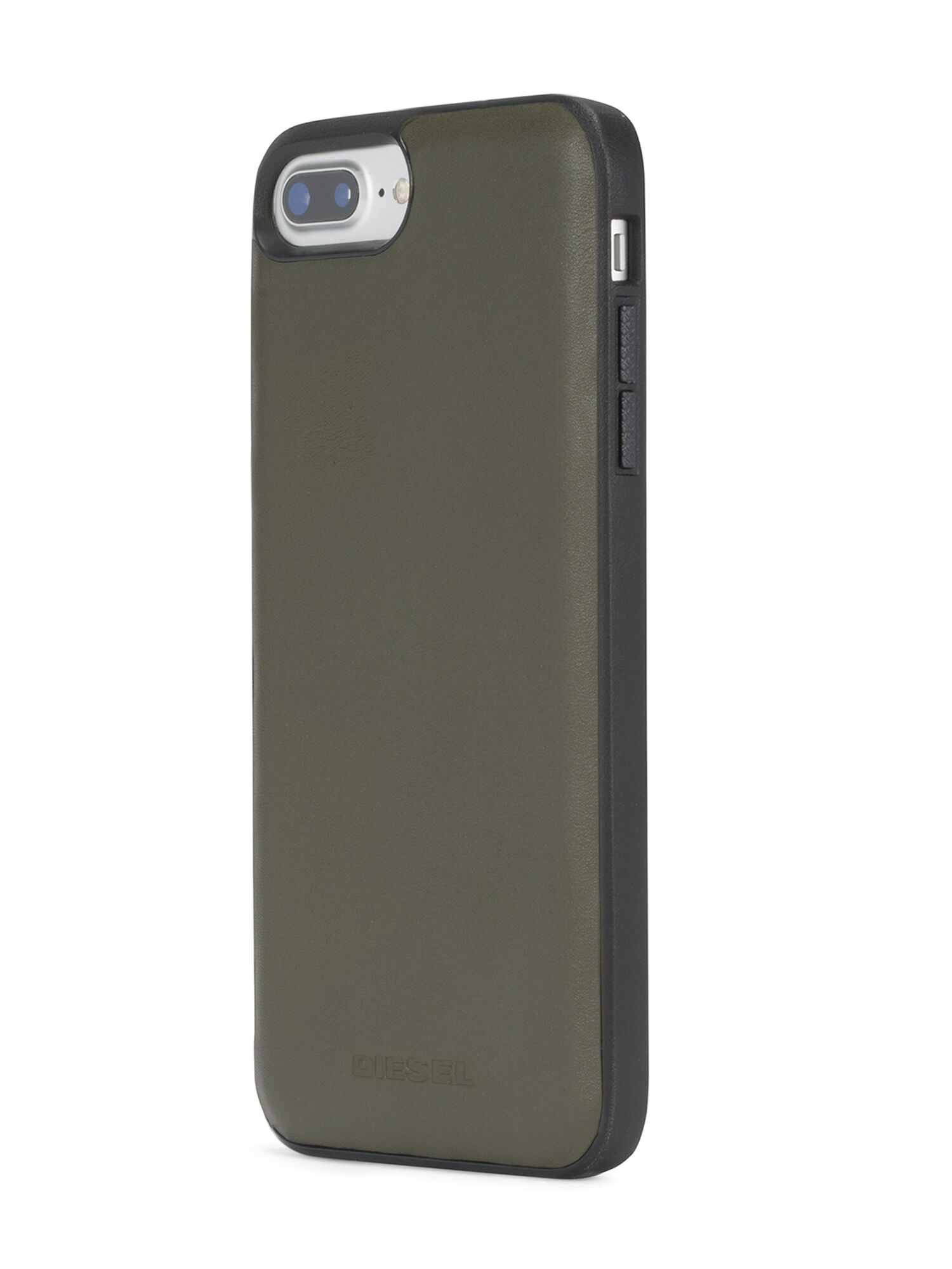 Diesel - OLIVE GREEN LEATHER IPHONE 8/7/6s/6 CASE, Unisex's Green leather case, iPhone 8/7/6s/6 in Olive Green - 6